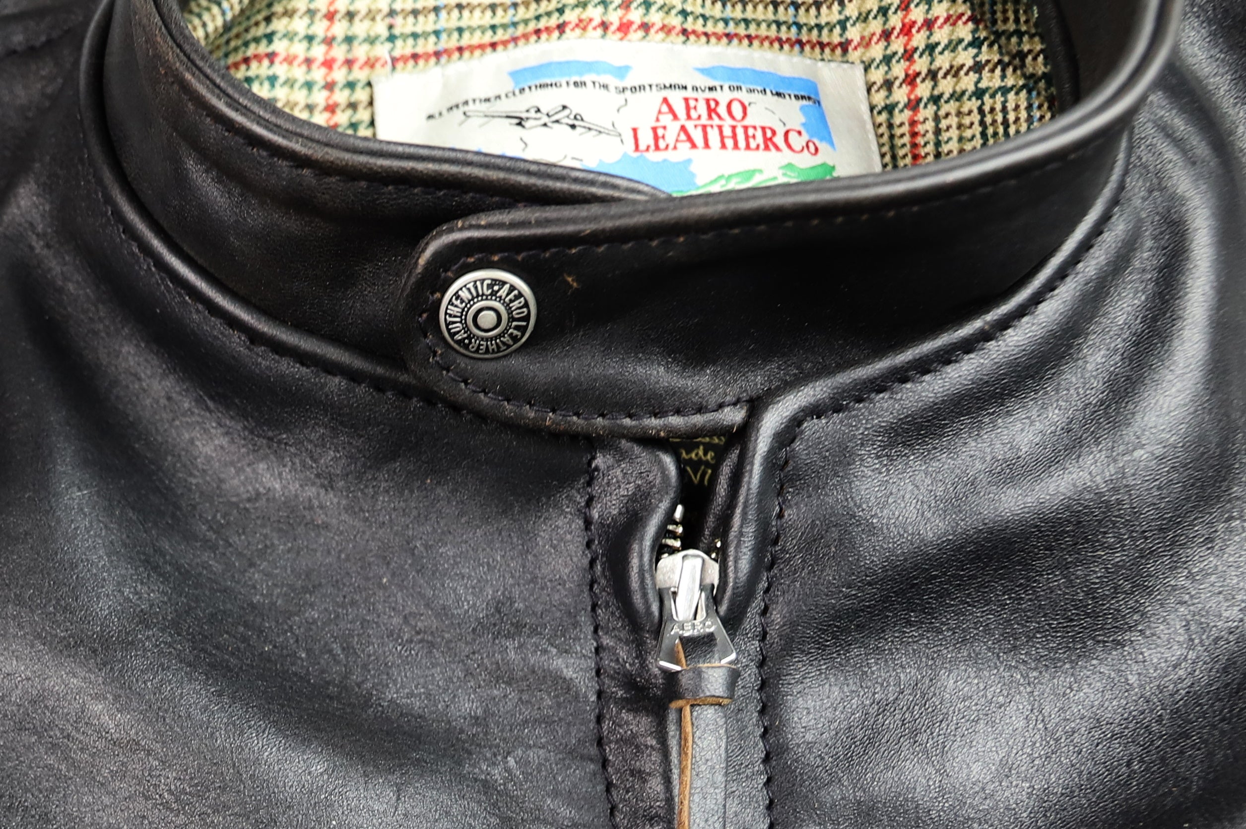Aero Cafe' Racer, size 42, Tumbled Black CXL Horsehide