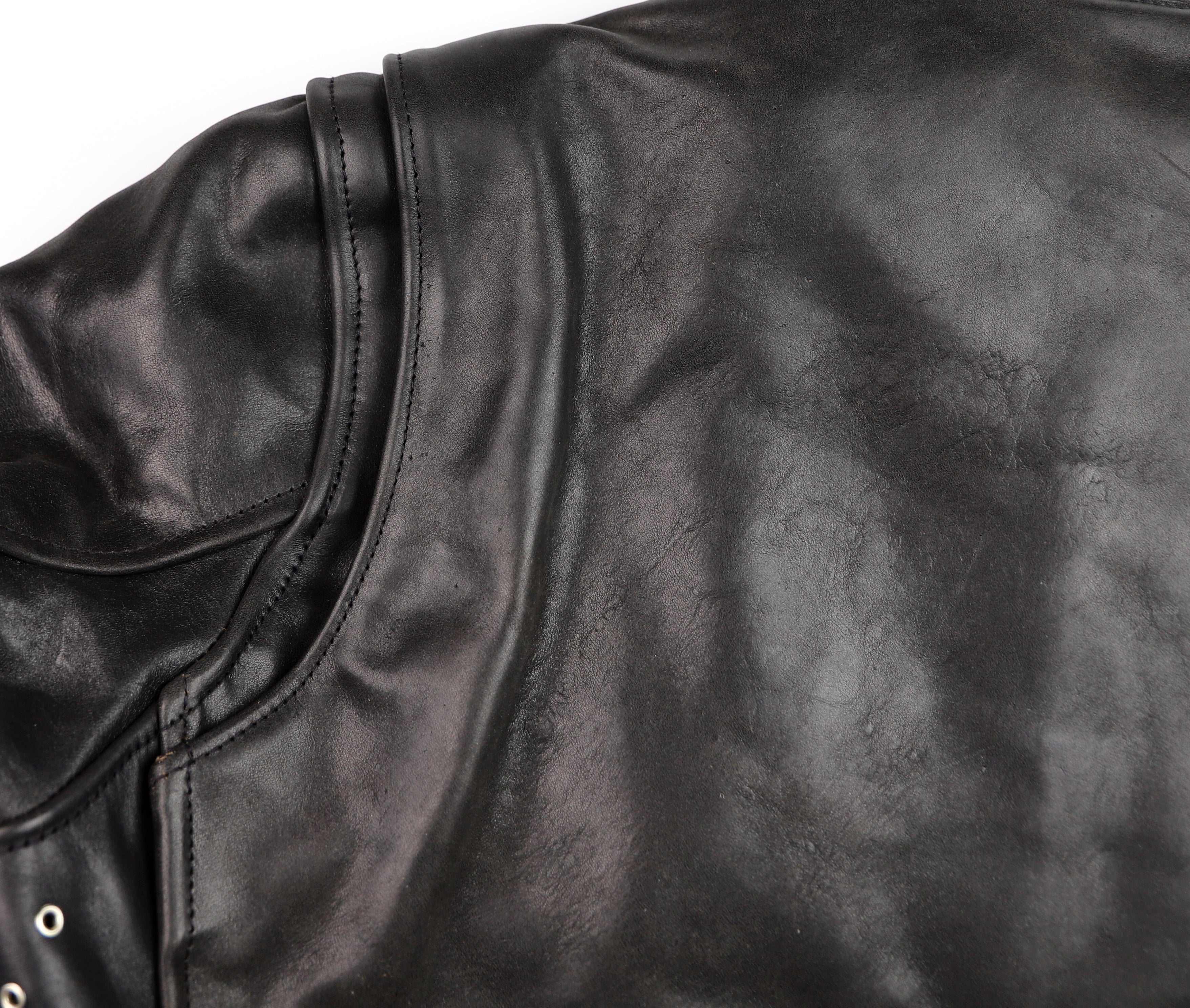 Aero Cafe' Racer, size 42, Tumbled Black CXL Horsehide