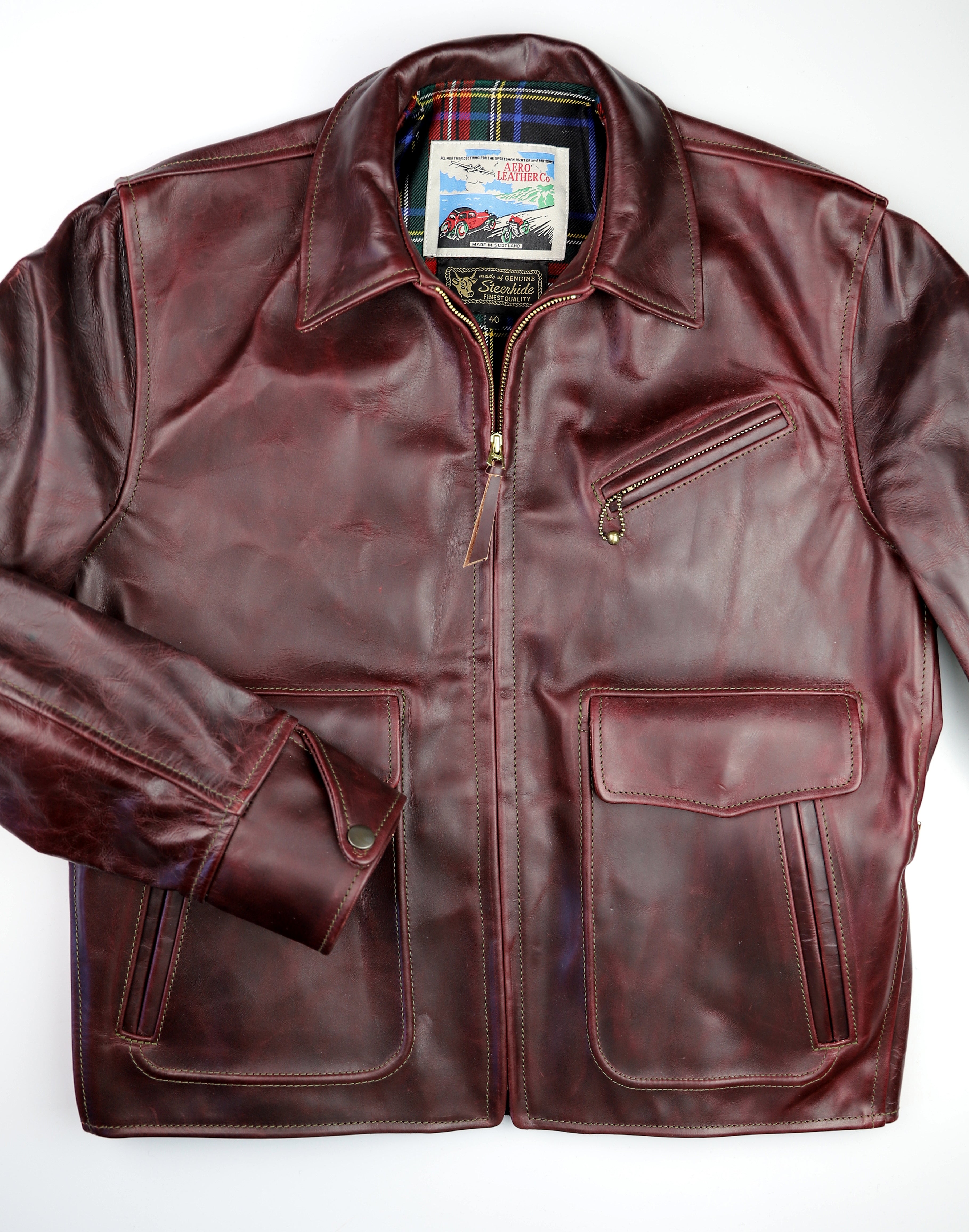 Aero Half Belt Deluxe, size 40 (fits like size 44), Cordovan CXL Steerhide