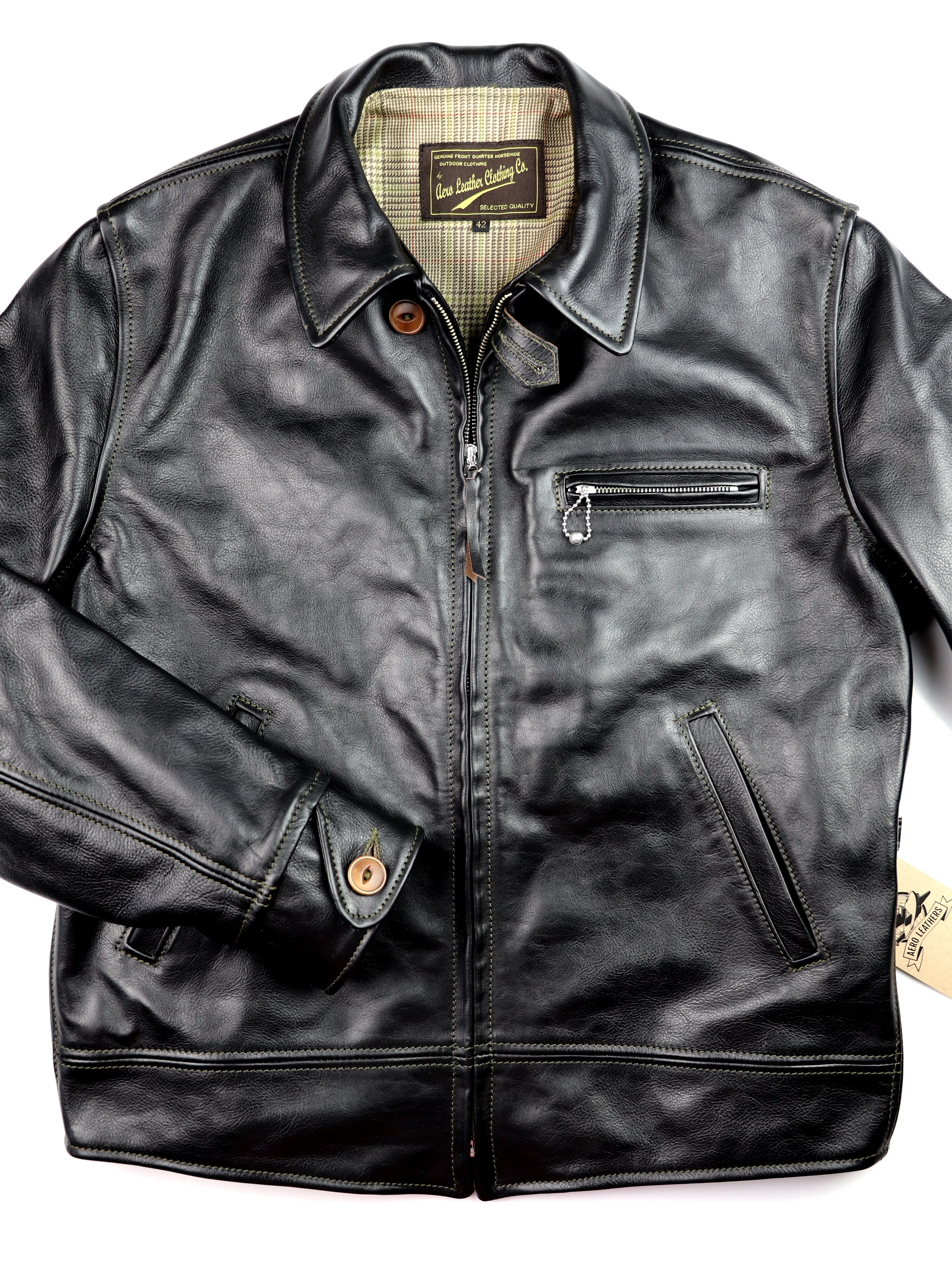 Aero Original Hercules, size 42, Blackened Brown Vicenza Horsehide