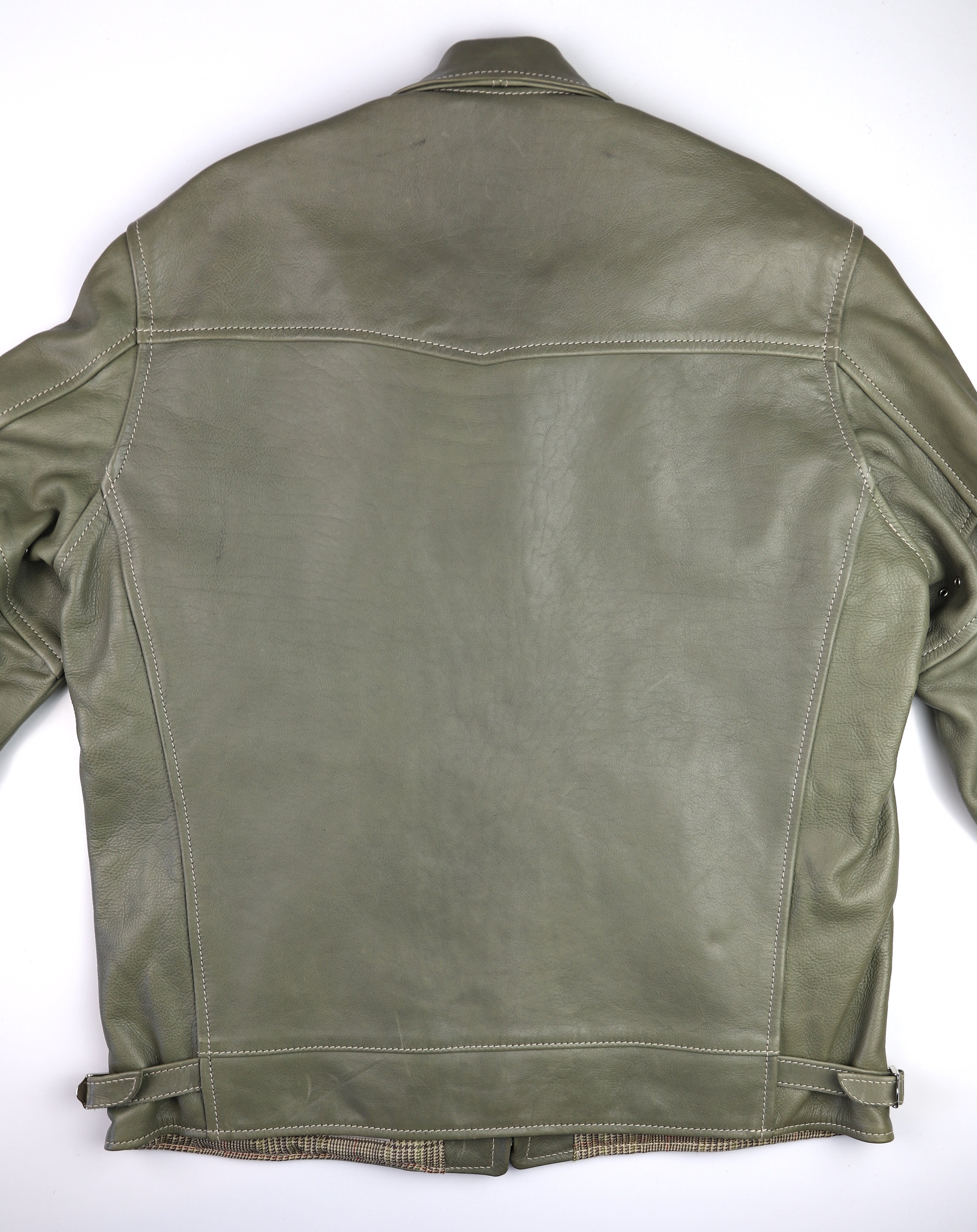 Aero Premier Highwayman, sz 42, Olive Vicenza Horsehide