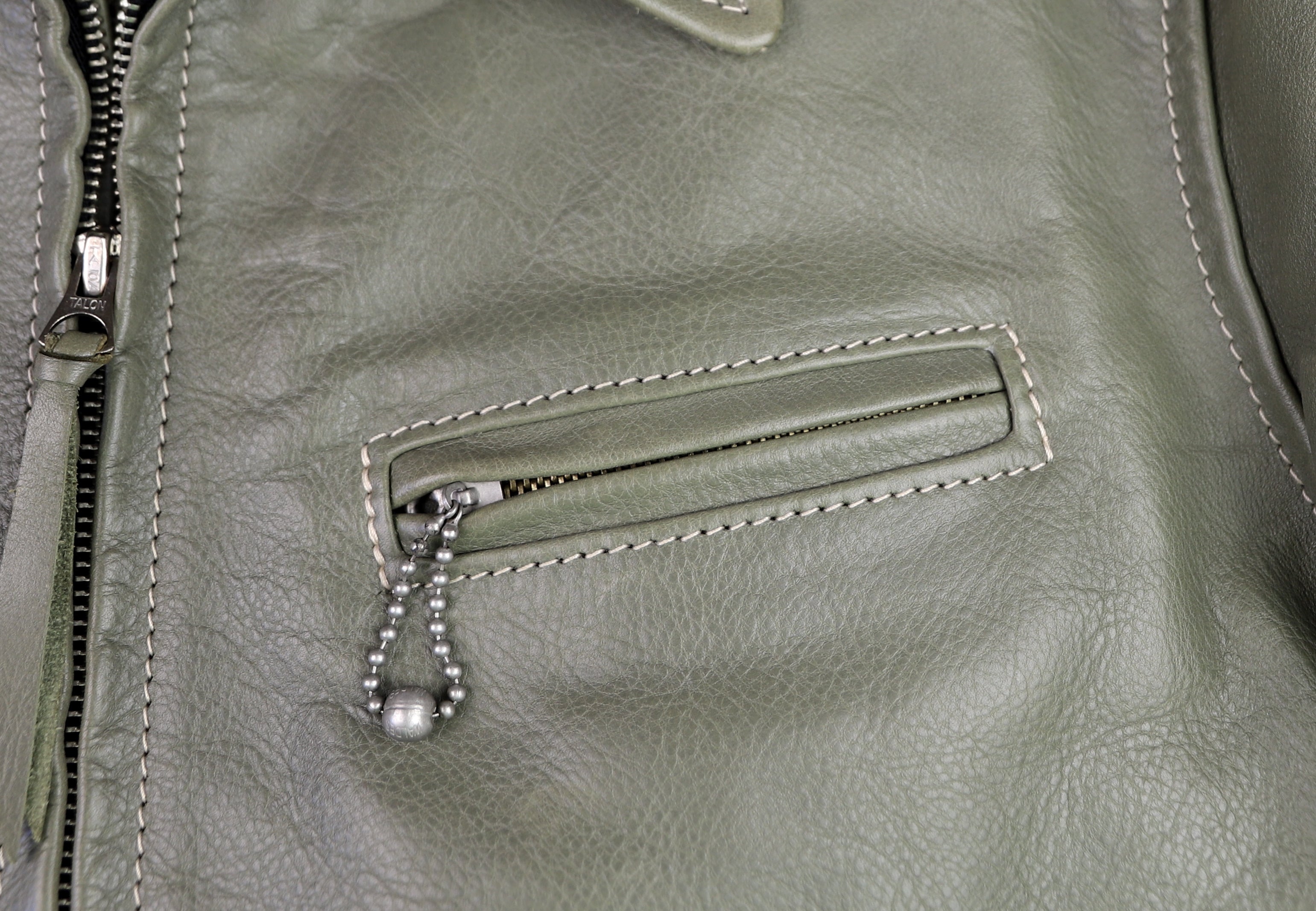 Aero Premier Highwayman, sz 42, Olive Vicenza Horsehide