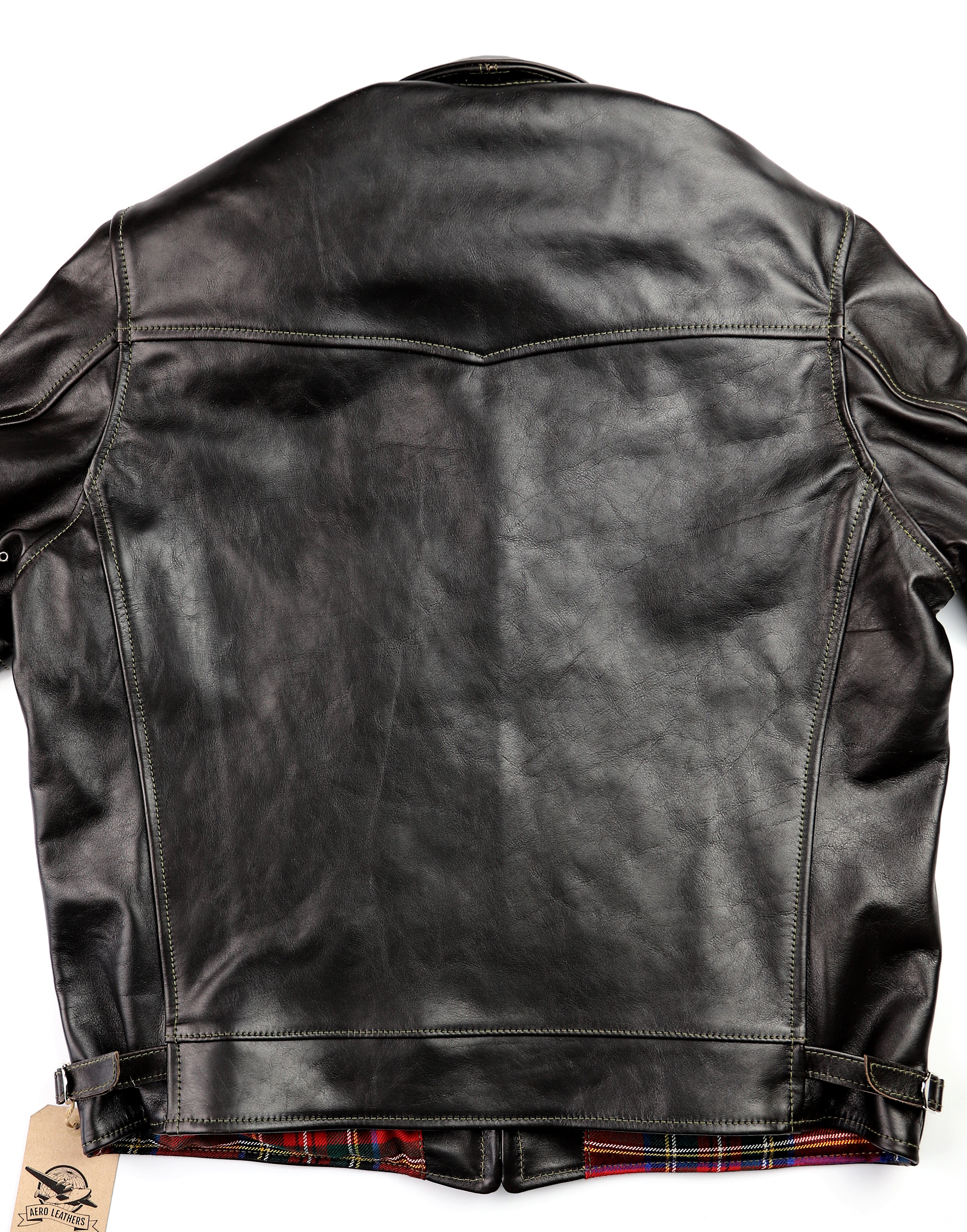 Aero Premier Highwayman, size 44, Blackened Brown Vicenza Horsehide
