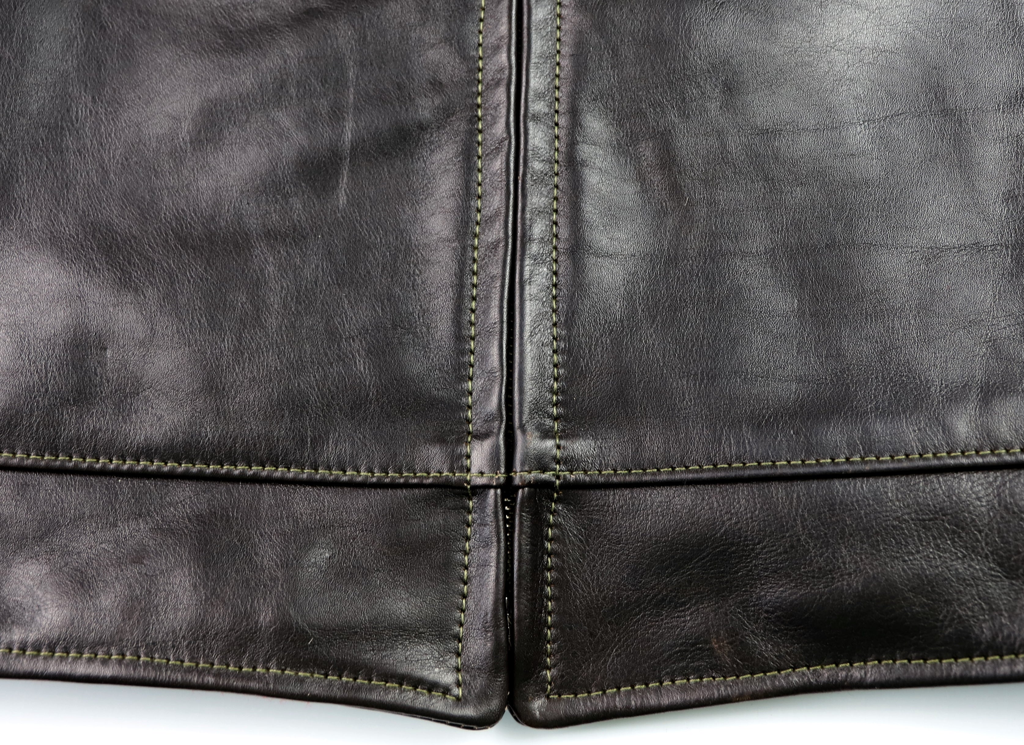 Aero Premier Highwayman, size 44, Blackened Brown Vicenza Horsehide