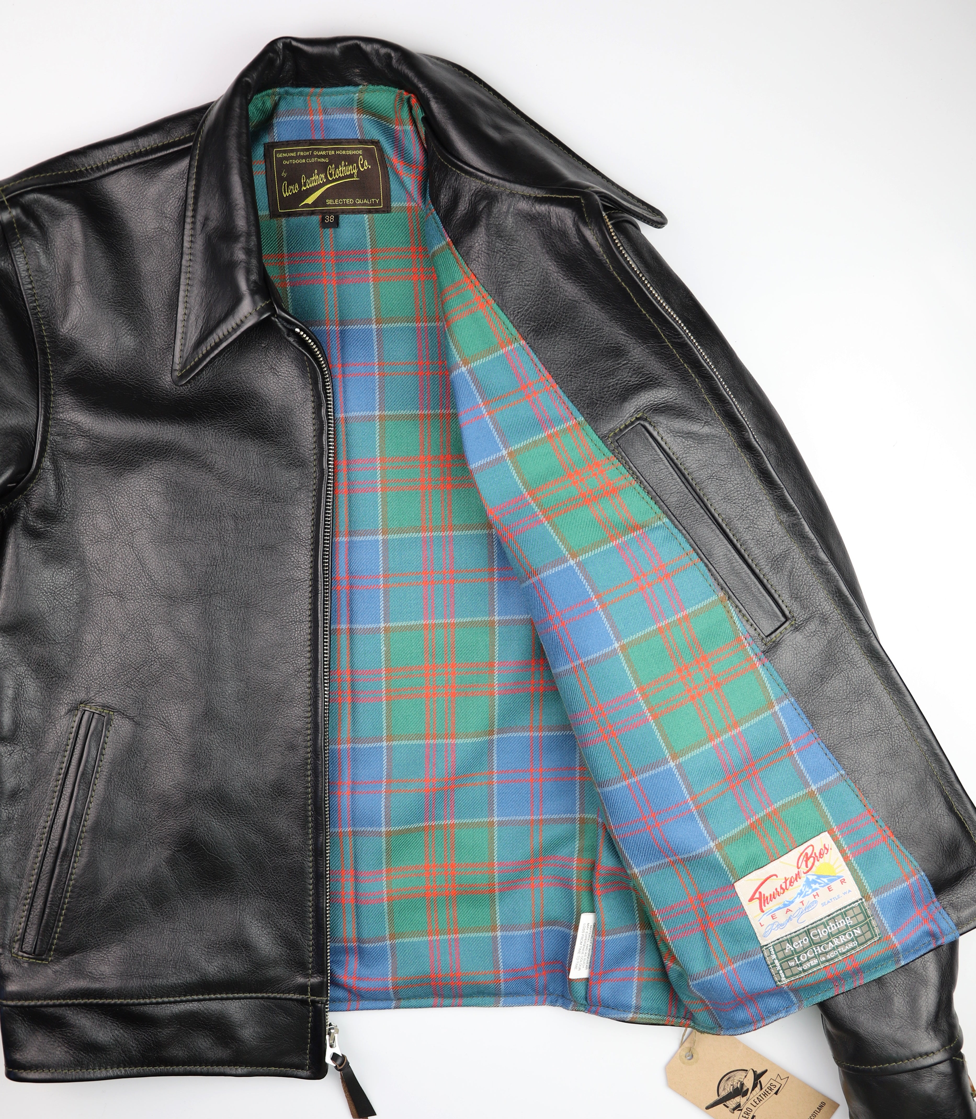 Aero Premier Highwayman, size 38, Blackened Brown Vicenza Horsehide