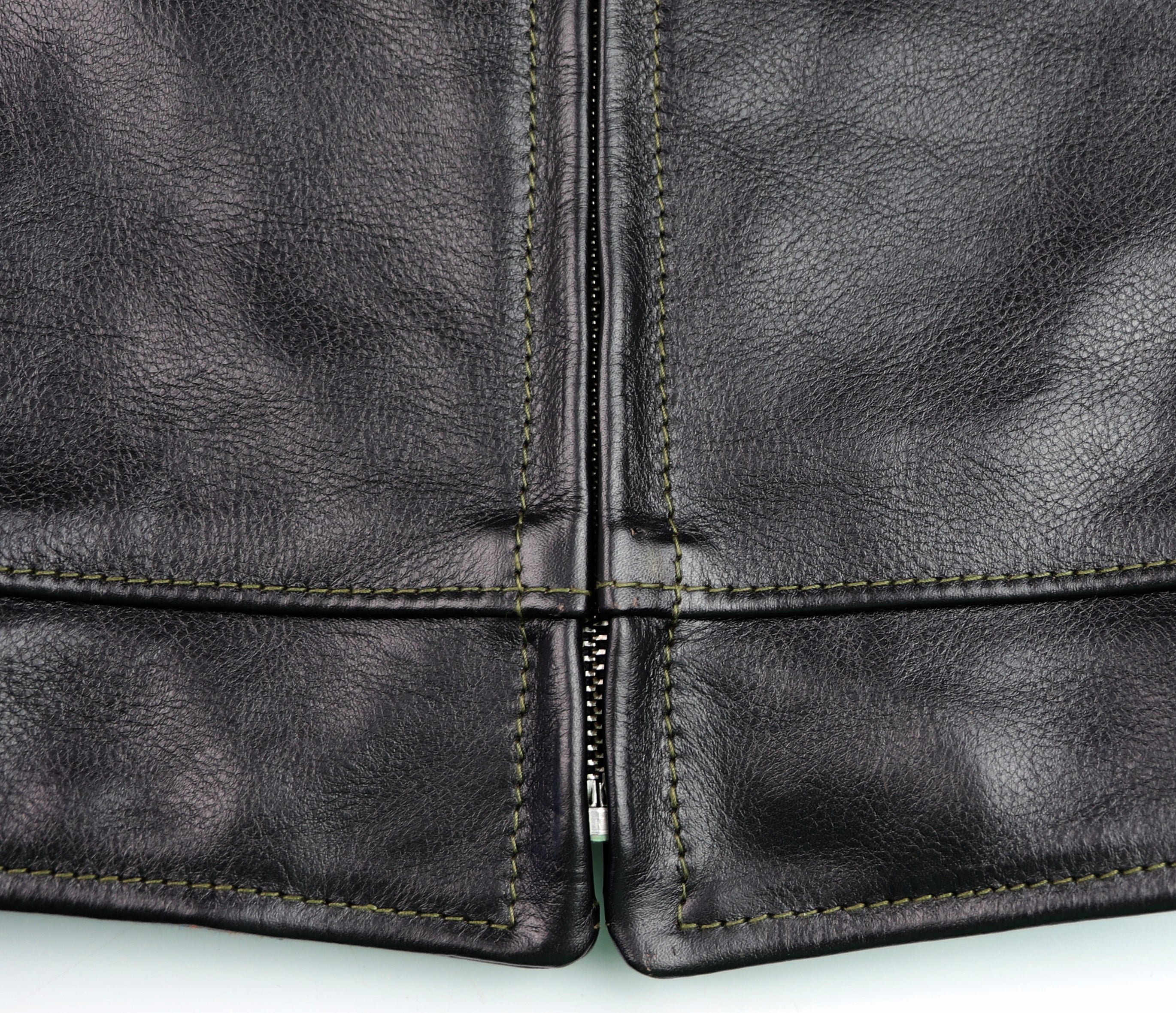 Aero Premier Highwayman, size 38, Blackened Brown Vicenza Horsehide