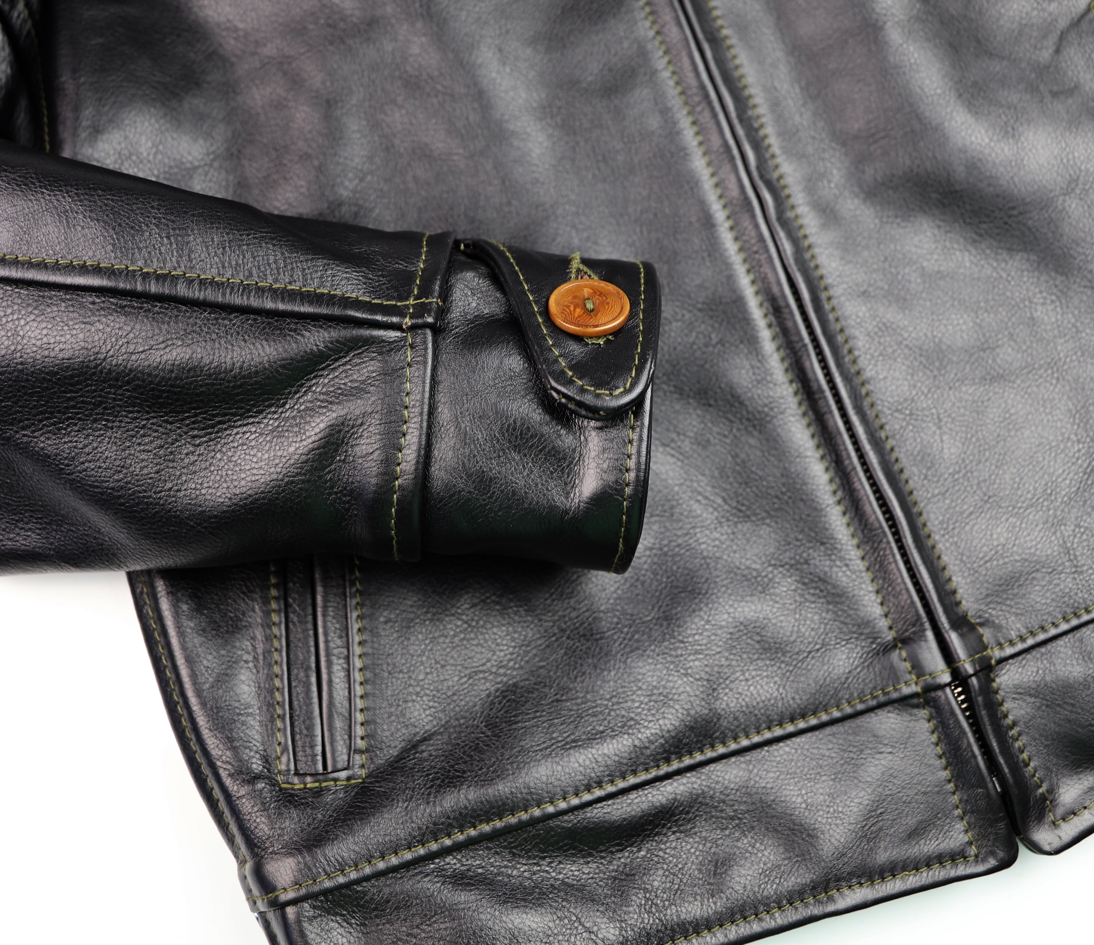 Aero Premier Highwayman, size 38, Blackened Brown Vicenza Horsehide