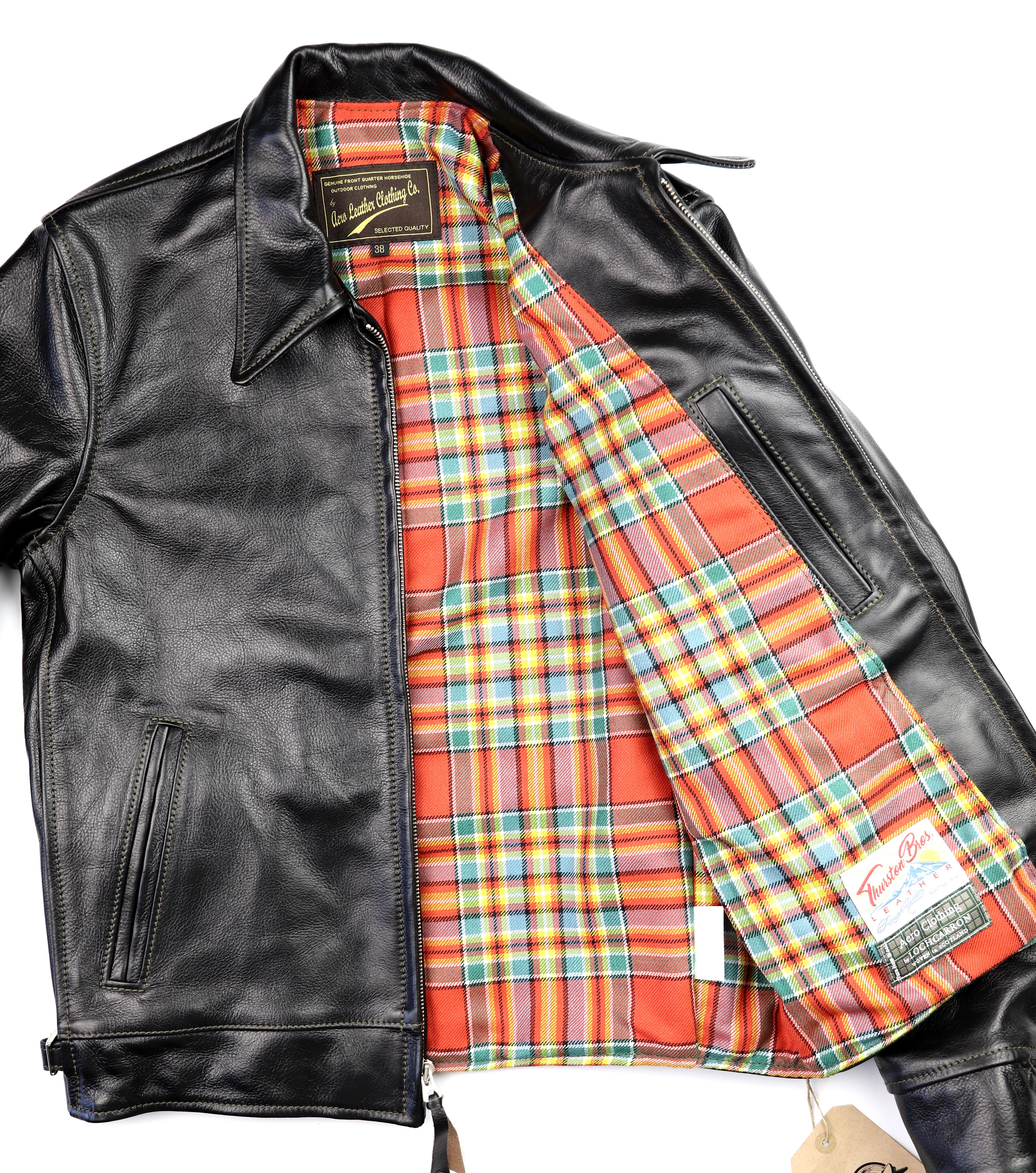 Aero Premier Highwayman, size 38, Blackened Brown Vicenza Horsehide