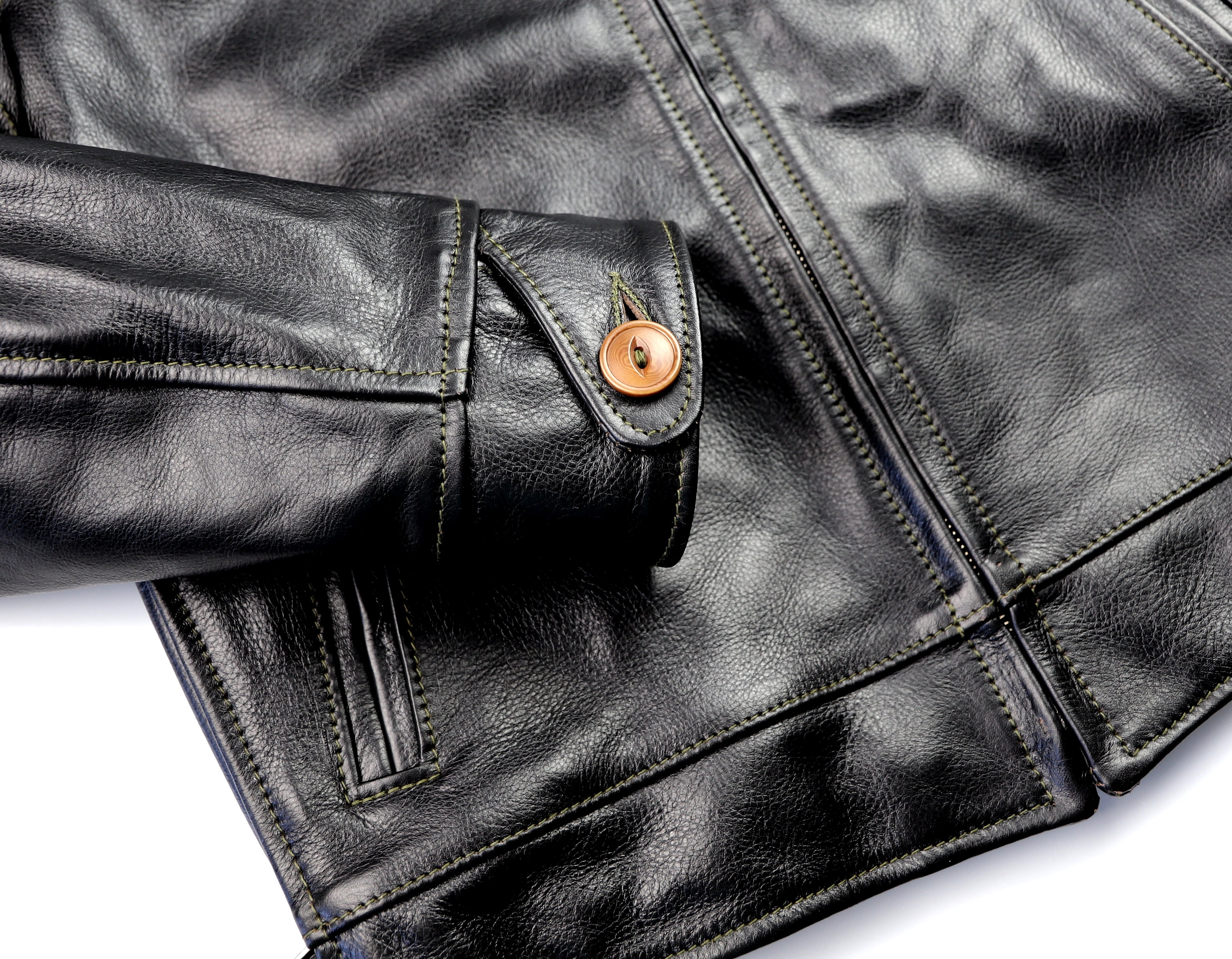 Aero Premier Highwayman, size 38, Blackened Brown Vicenza Horsehide