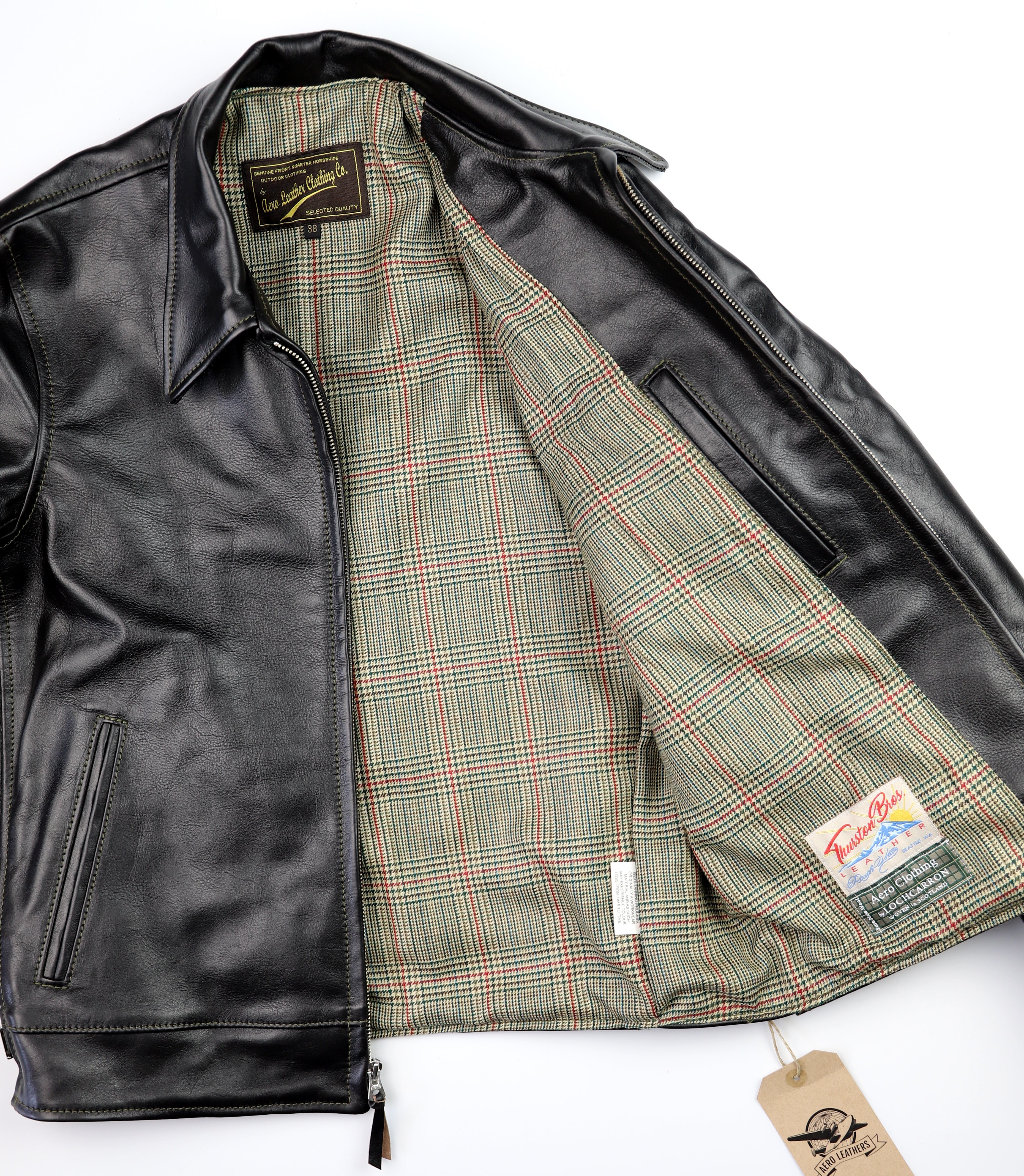 Aero Premier Highwayman, size 38, Blackened Brown Vicenza Horsehide