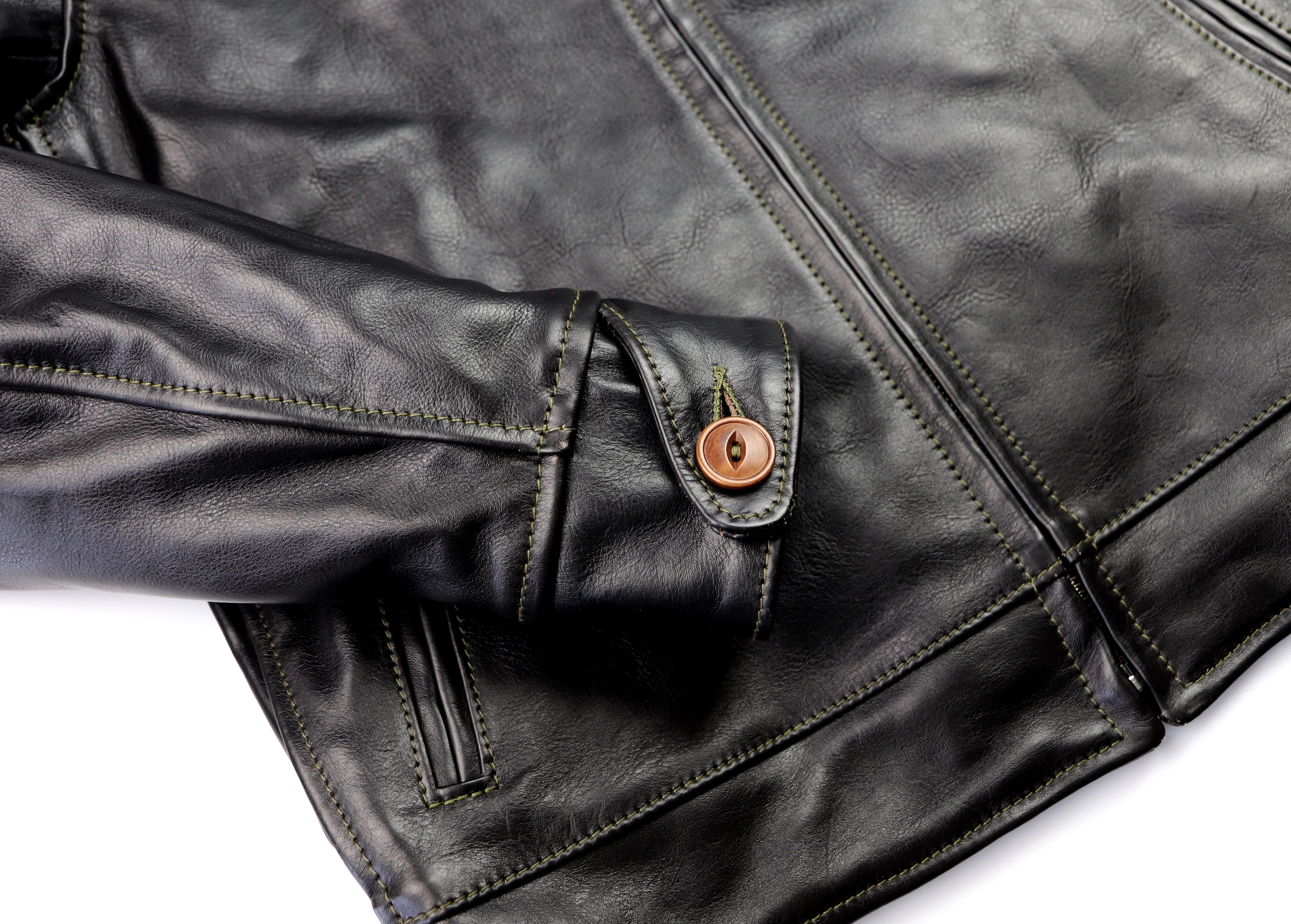Aero Premier Highwayman, size 38, Blackened Brown Vicenza Horsehide