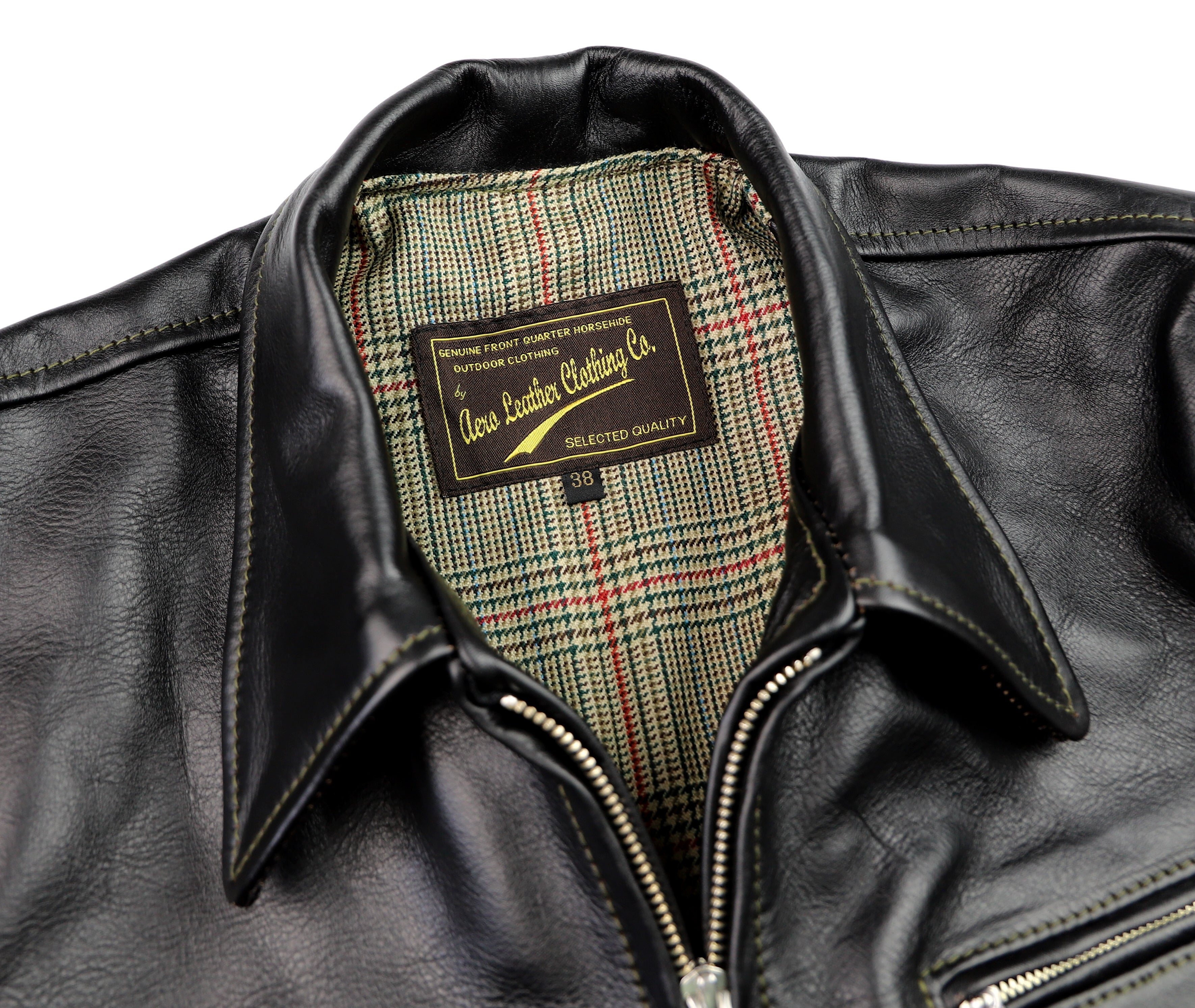Aero Premier Highwayman, size 38, Blackened Brown Vicenza Horsehide