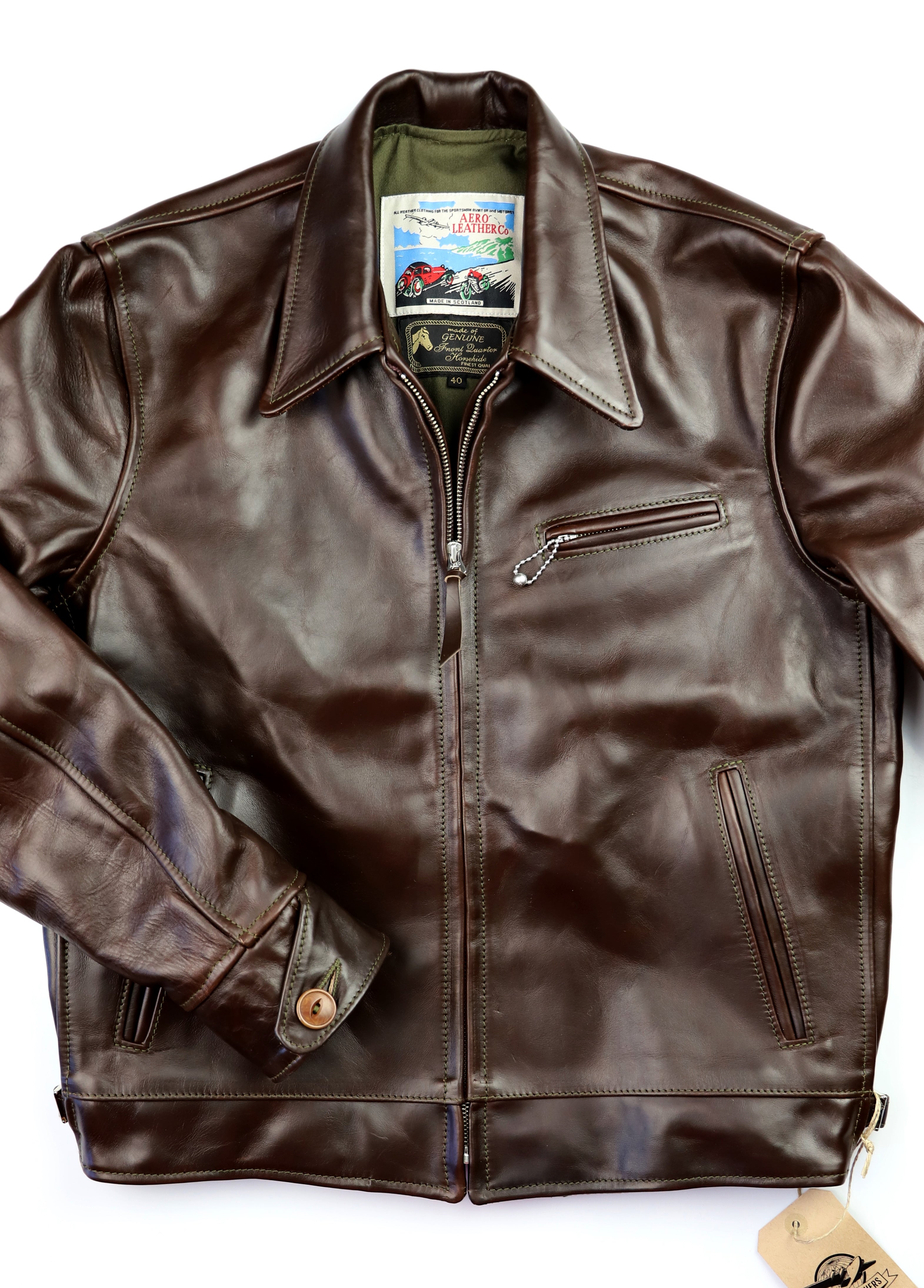 Aero Premier Highwayman, sz 40, Brown CXL Horsehide
