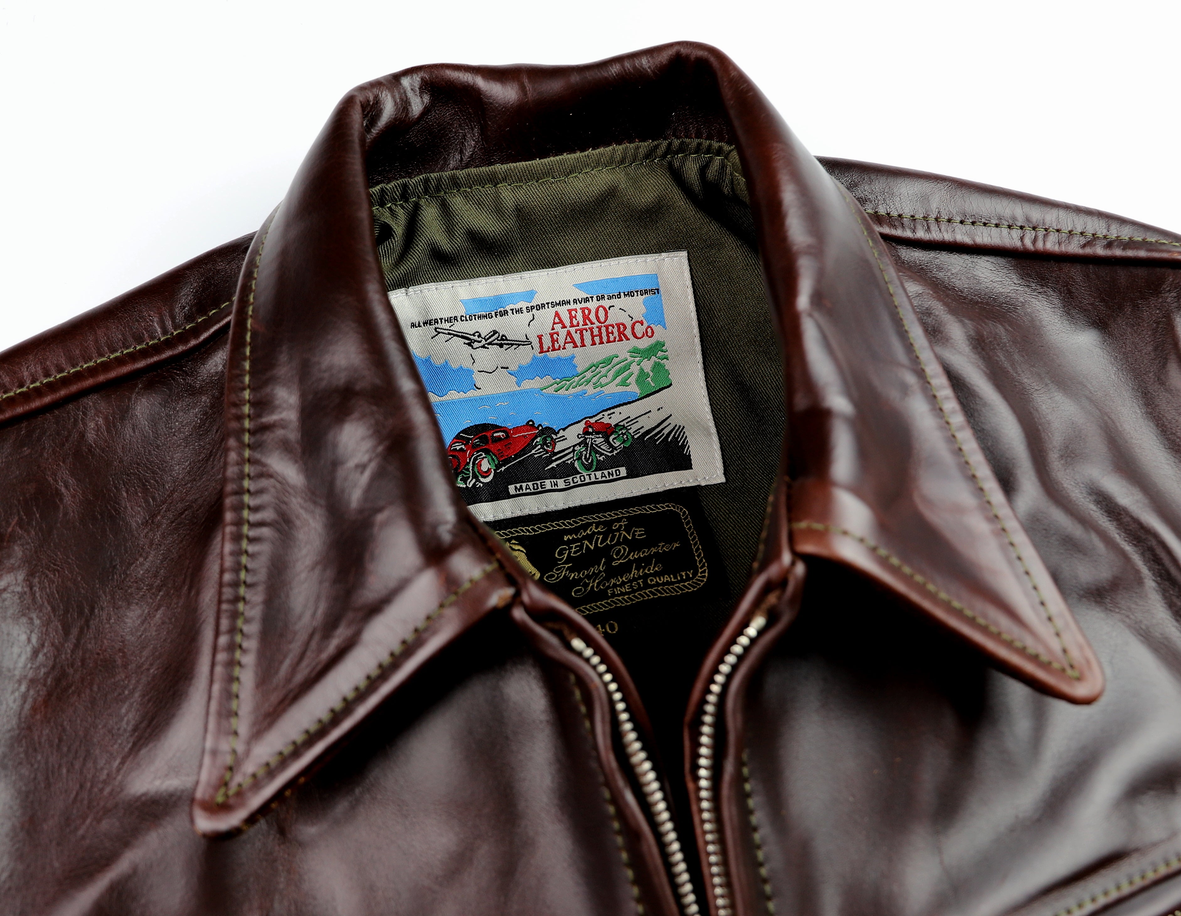 Aero Premier Highwayman, sz 40, Brown CXL Horsehide