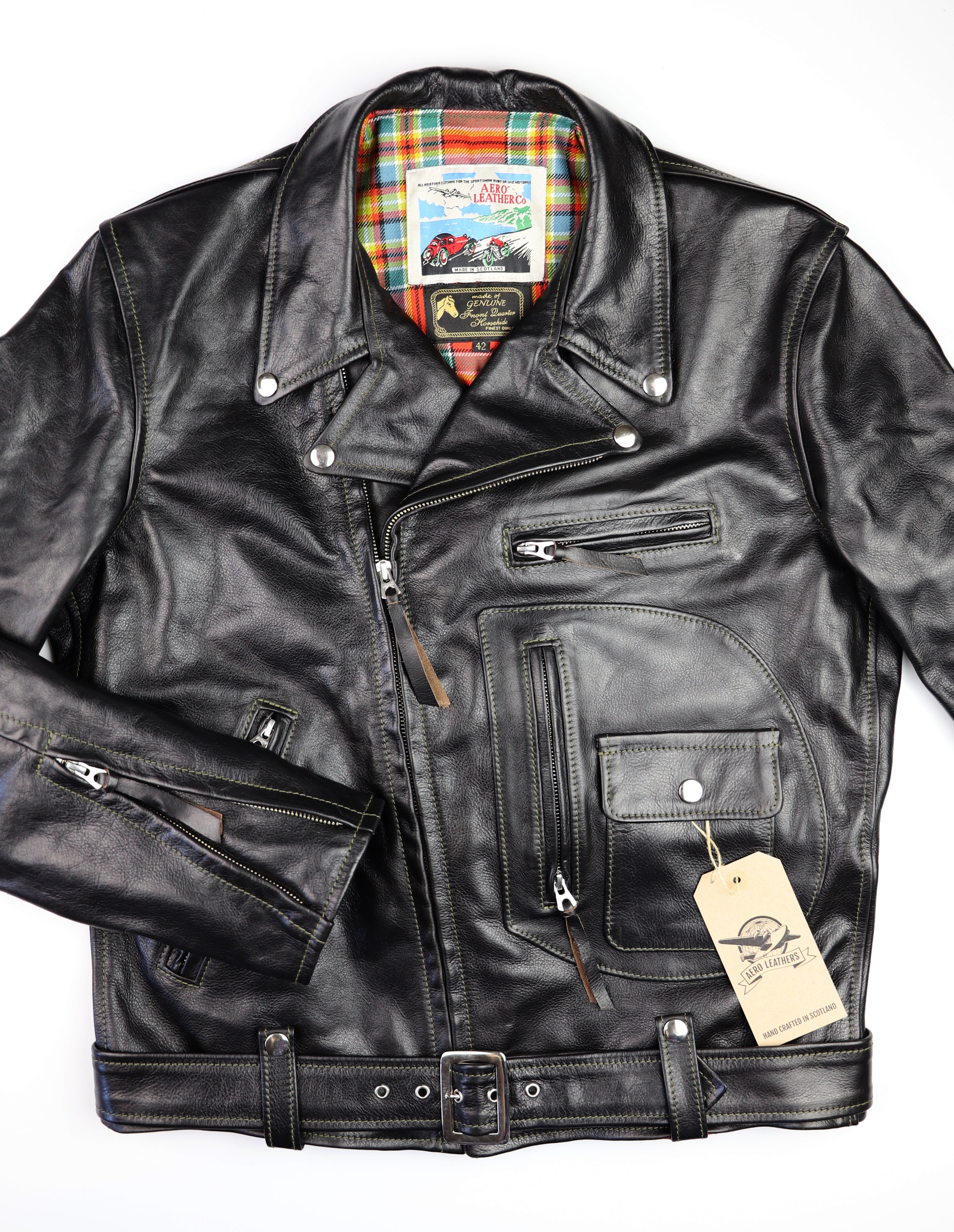Aero D-Pocket Ridley, size 42, Blackened Brown Vicenza Horsehide