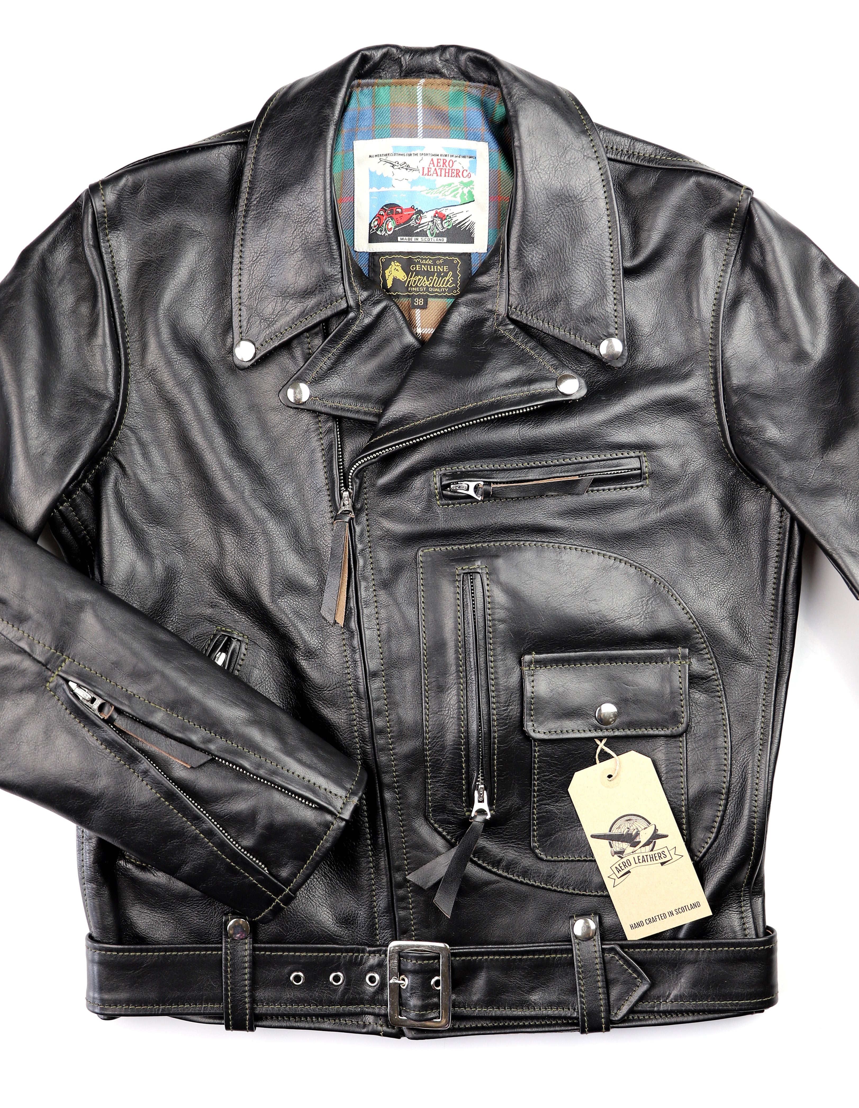 Aero D-Pocket Ridley, size 38, Blackened Brown Vicenza Horsehide