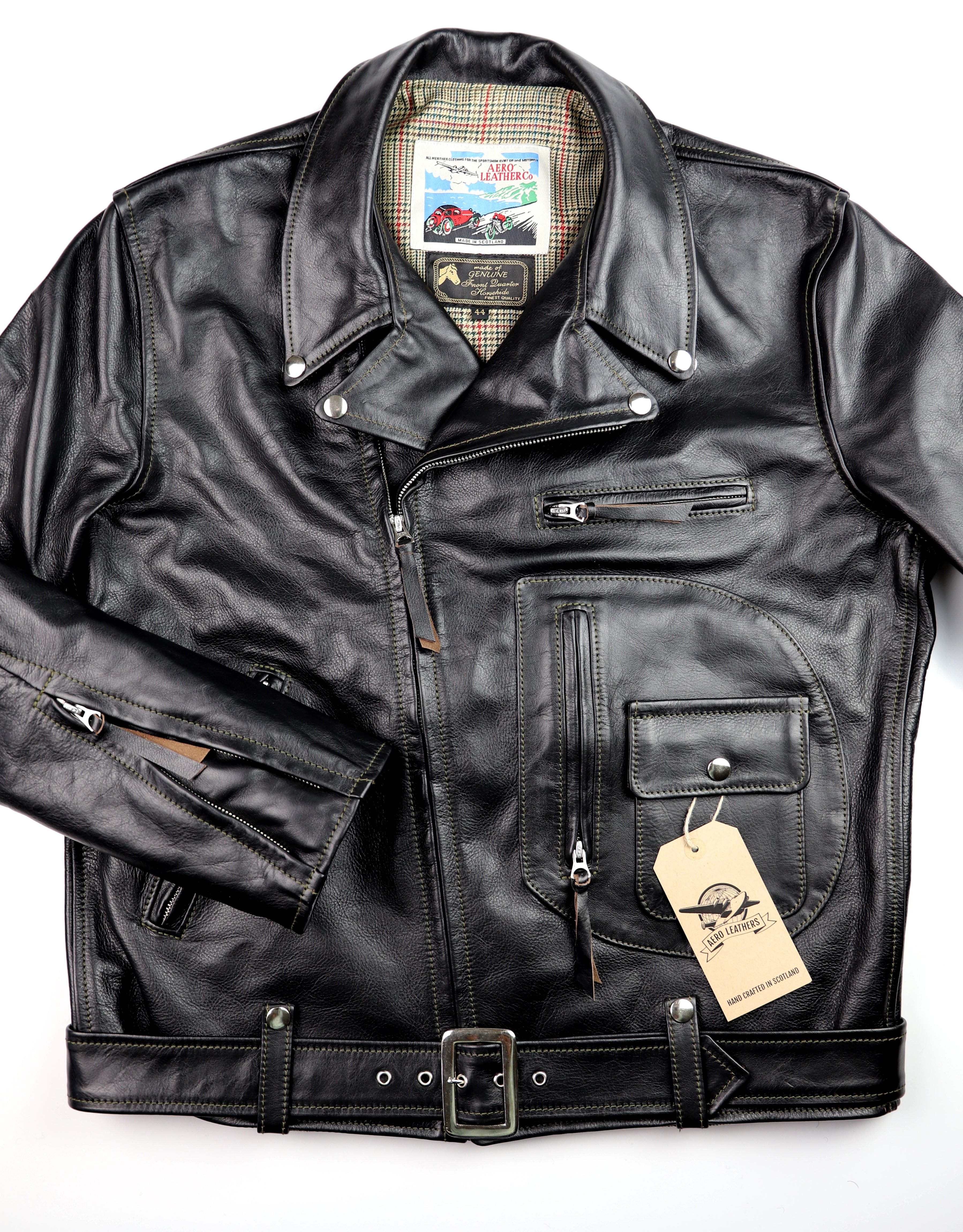 Aero D-Pocket Ridley, size 44, Blackened Brown Vicenza Horsehide