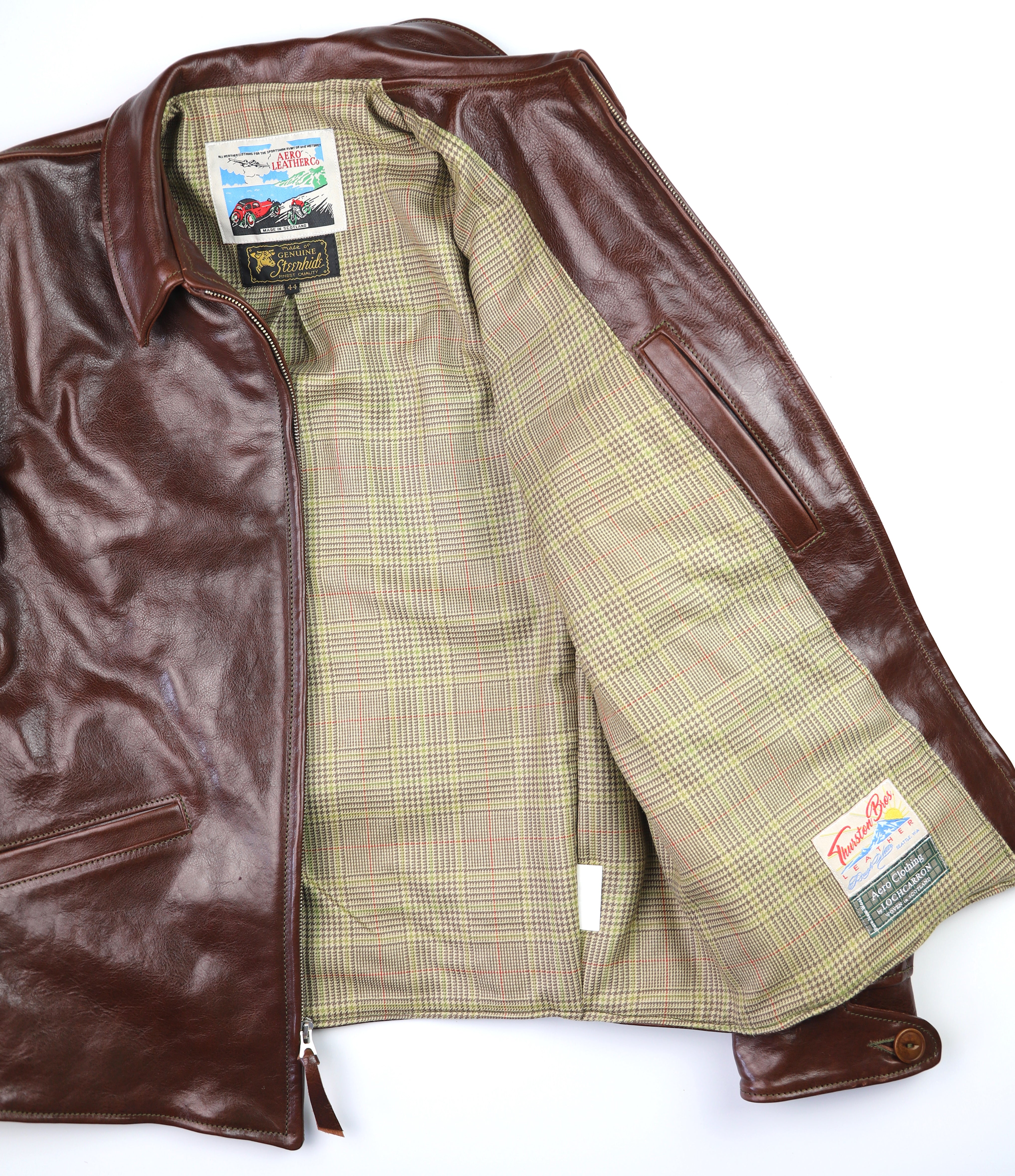 Aero Sunburst, size 44, Tobacco Badalassi Cowhide