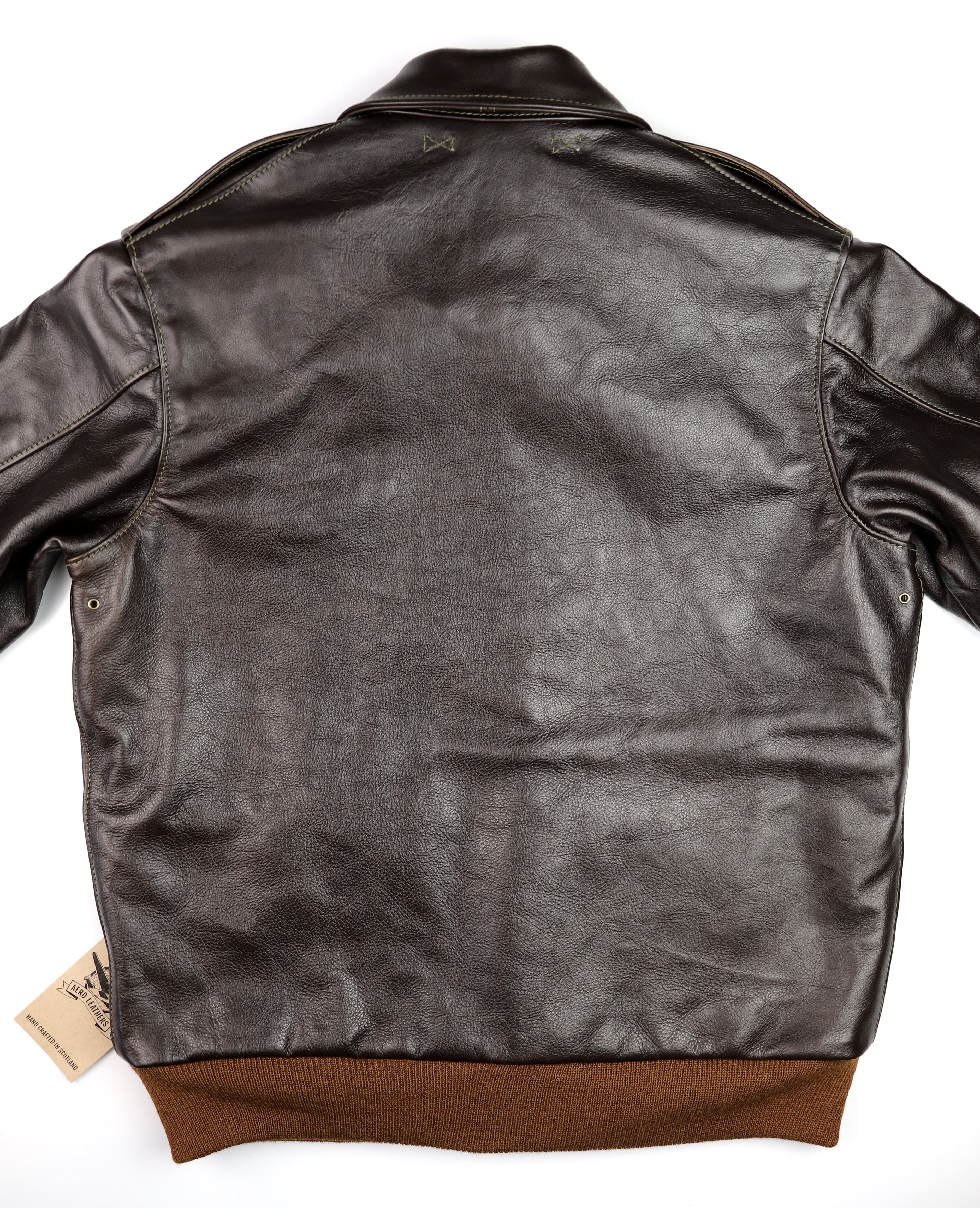 Aero A-2 Military Flight Jacket, size 42, Dark Seal Vicenza Horsehide