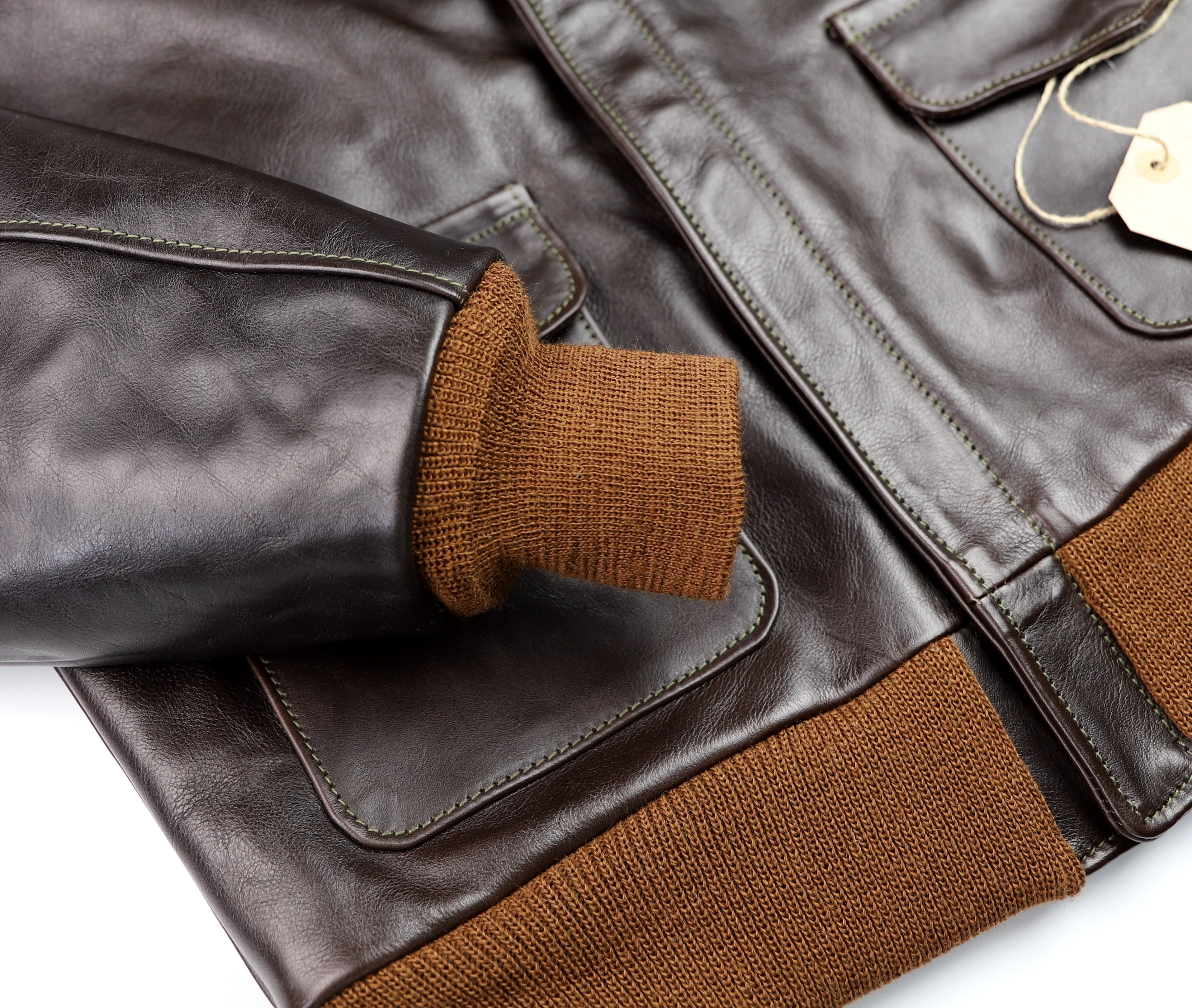 Aero A-2 Military Flight Jacket, size 38, Dark Seal Vicenza Horsehide