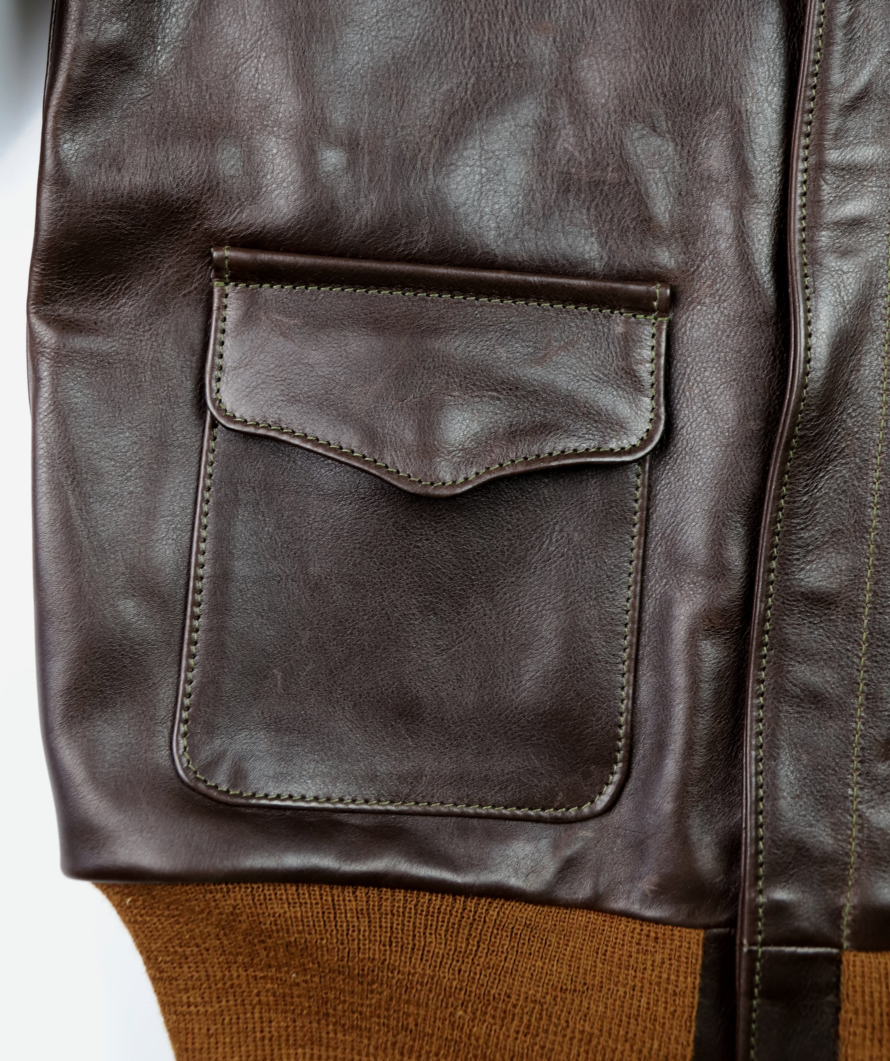 Aero A-2 Military Flight Jacket, size 38, Dark Seal Vicenza Horsehide