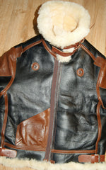 Aero B-3 Military Flight Jacket, size 42, Seal with Russet Vicenza Horsehide trim