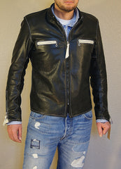 Aero Board Racer, size 40, Two-Tone Black and Cream Vicenza Horsehide