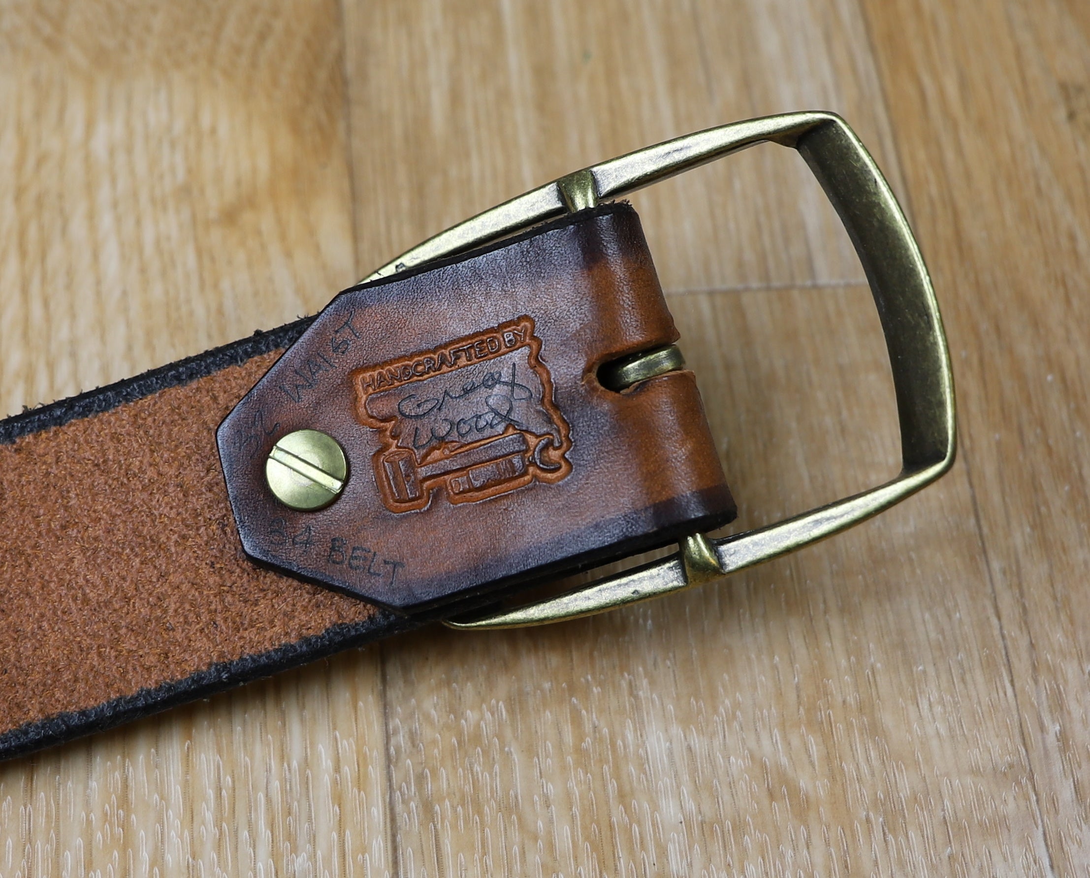 Hand-Tooled Floral Boho Leather Belt