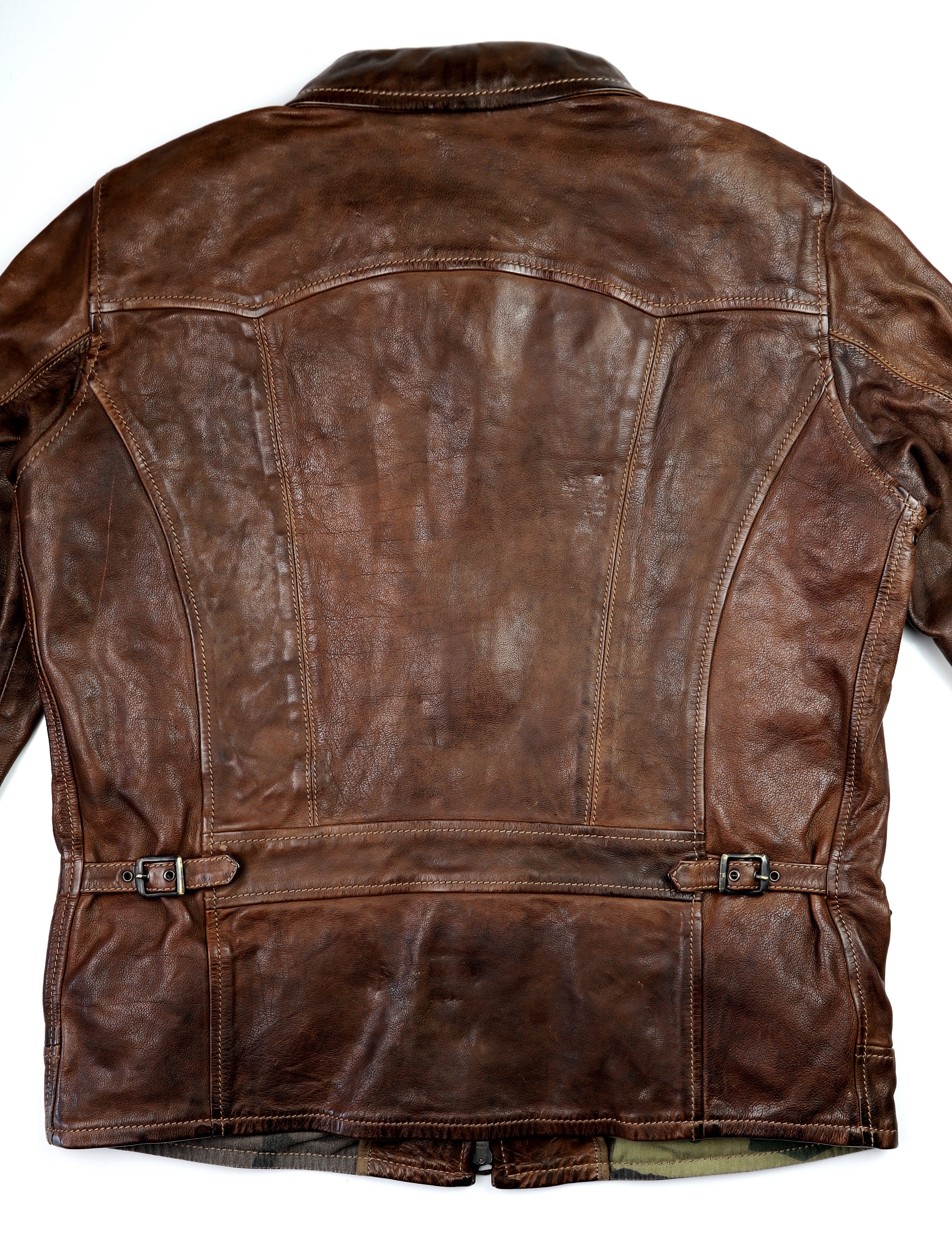 Thedi Aegean Half Belt, size Large, Hand-Dyed Cocoa Buffalo