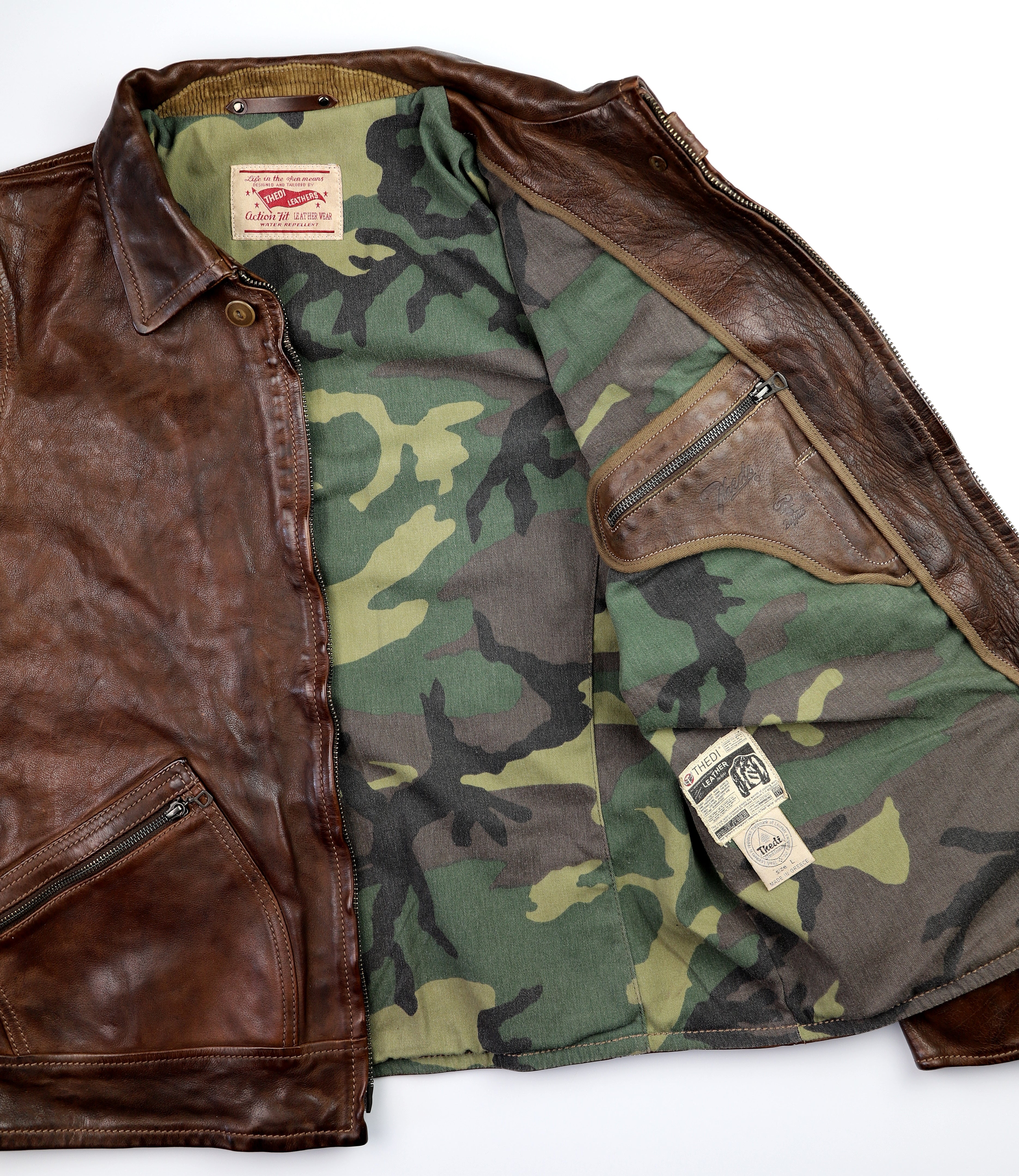 Thedi Aegean Half Belt, size Large, Hand-Dyed Cocoa Buffalo