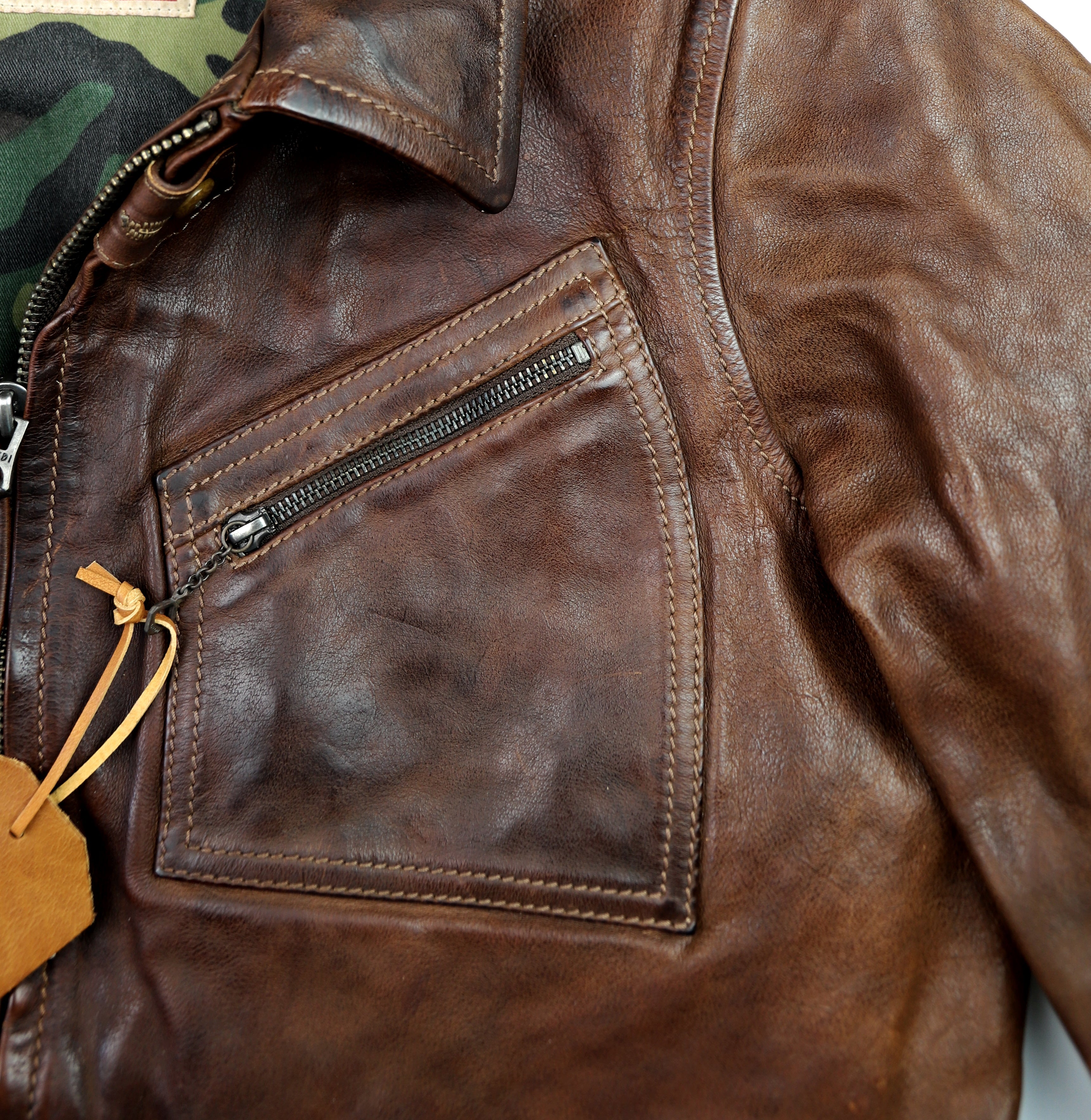 Thedi Aegean Half Belt, size Large, Hand-Dyed Cocoa Buffalo