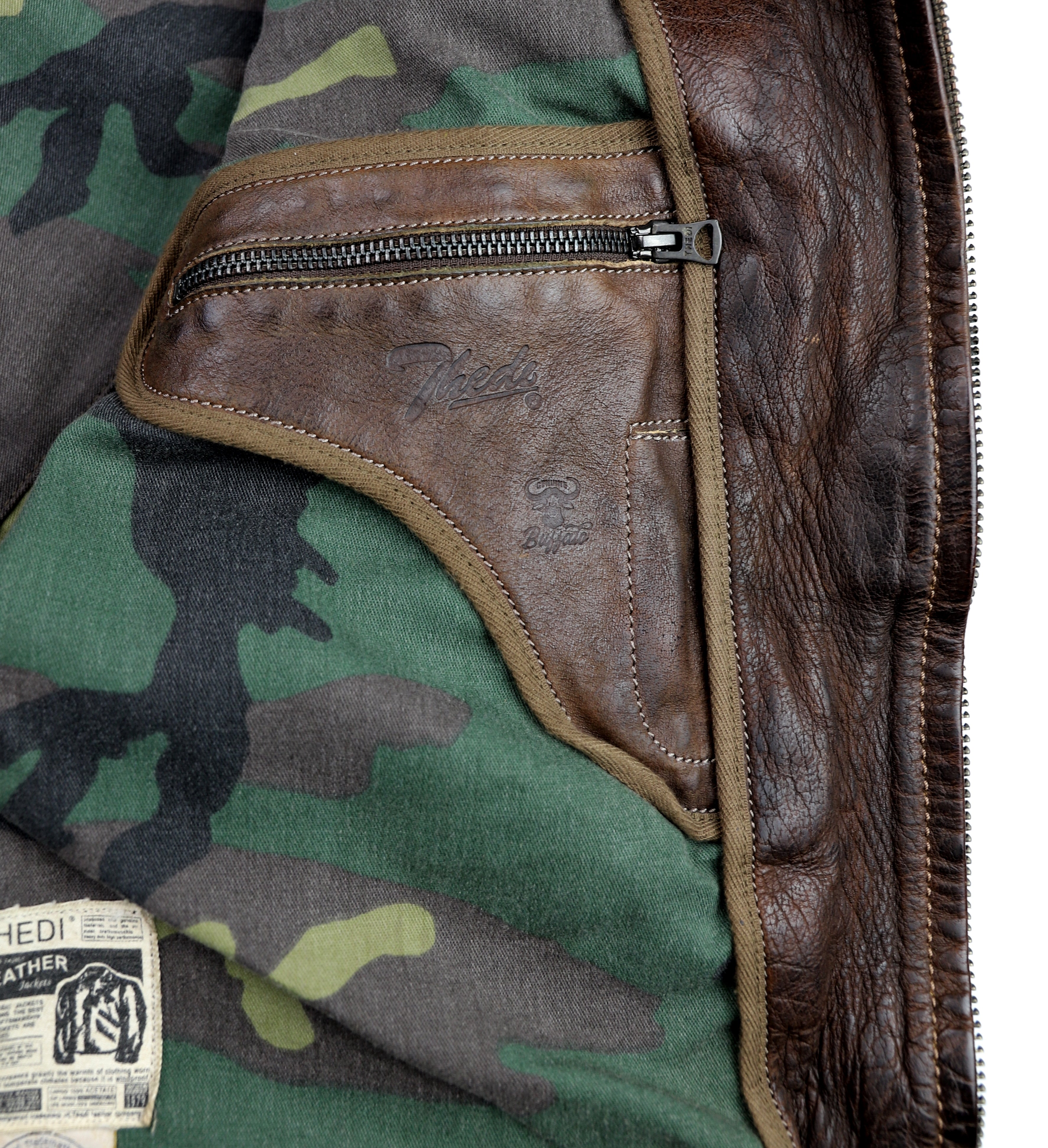 Thedi Aegean Half Belt, size Large, Hand-Dyed Cocoa Buffalo