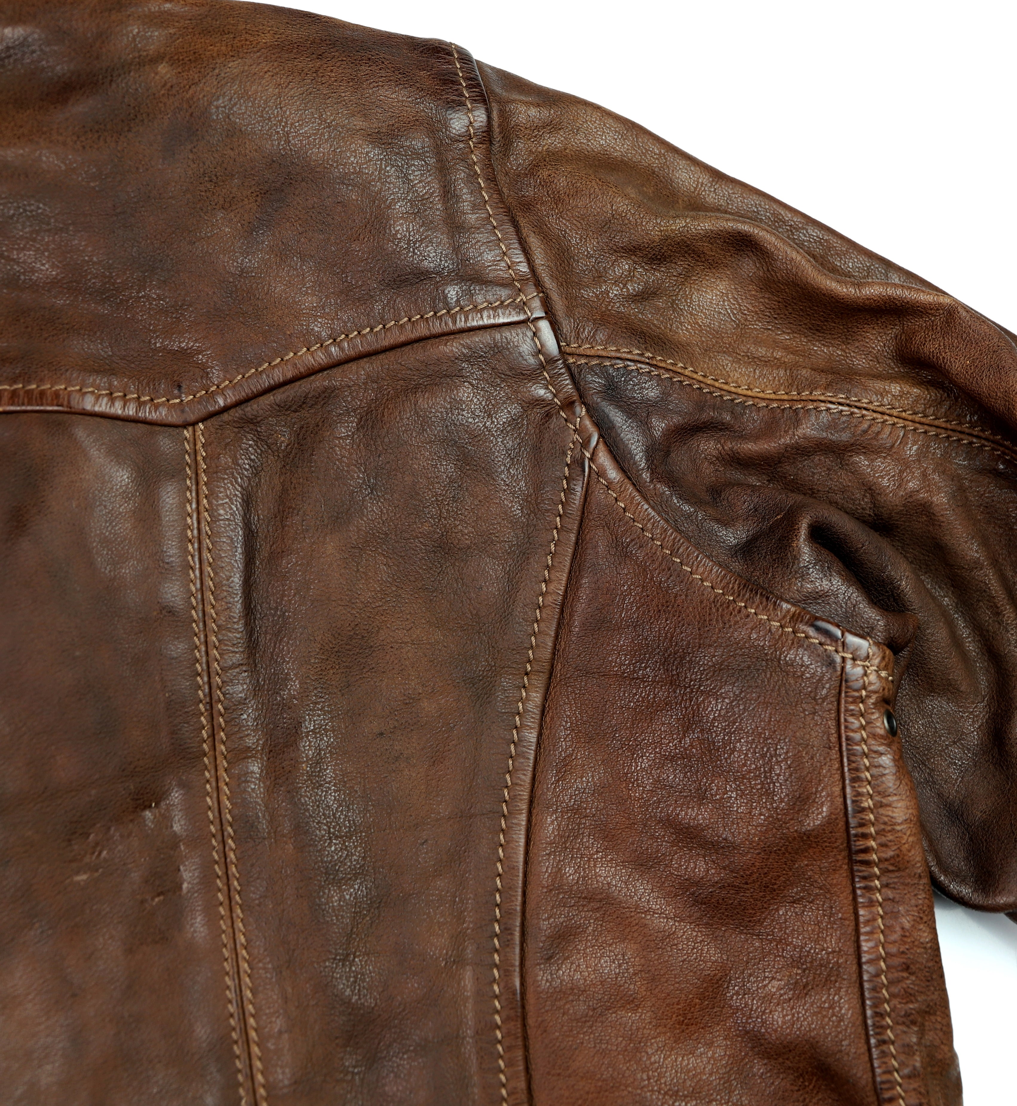 Thedi Aegean Half Belt, size Large, Hand-Dyed Cocoa Buffalo