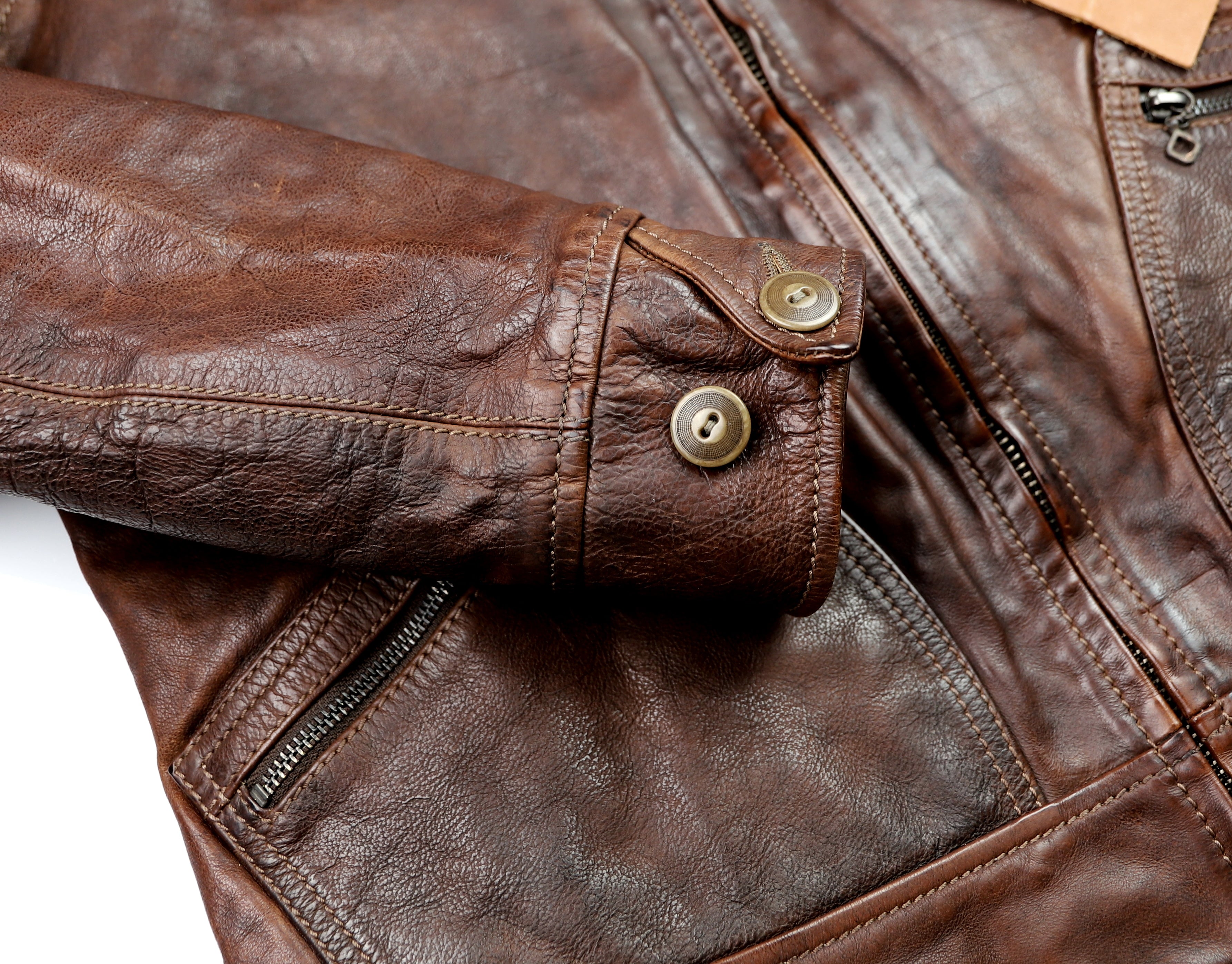 Thedi Aegean Half Belt, size Medium, Hand-Dyed Cocoa Buffalo