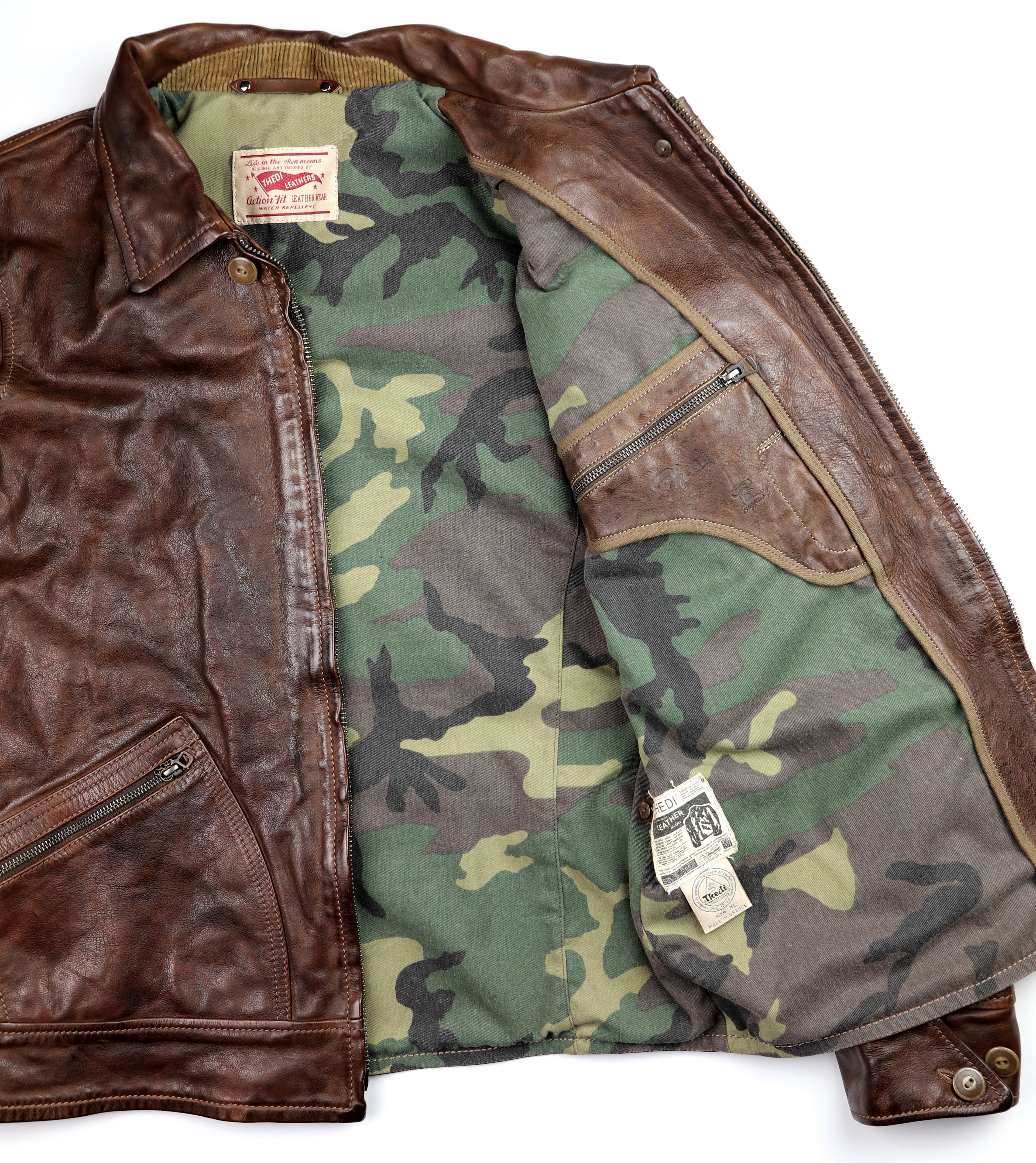 Thedi Aegean Half Belt, size XL, Hand-Dyed Cocoa Buffalo