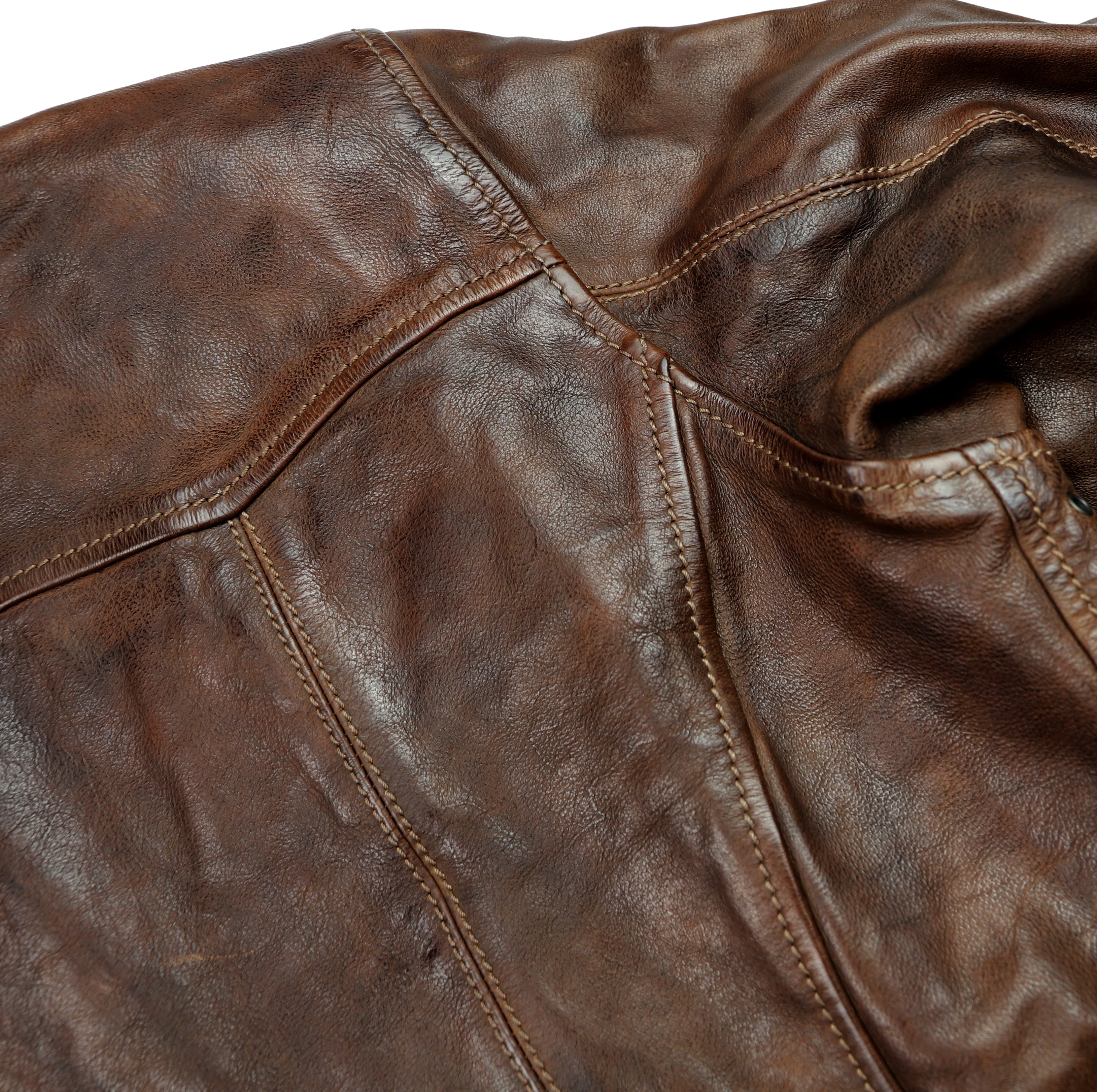 Thedi Aegean Half Belt, size XL, Hand-Dyed Cocoa Buffalo