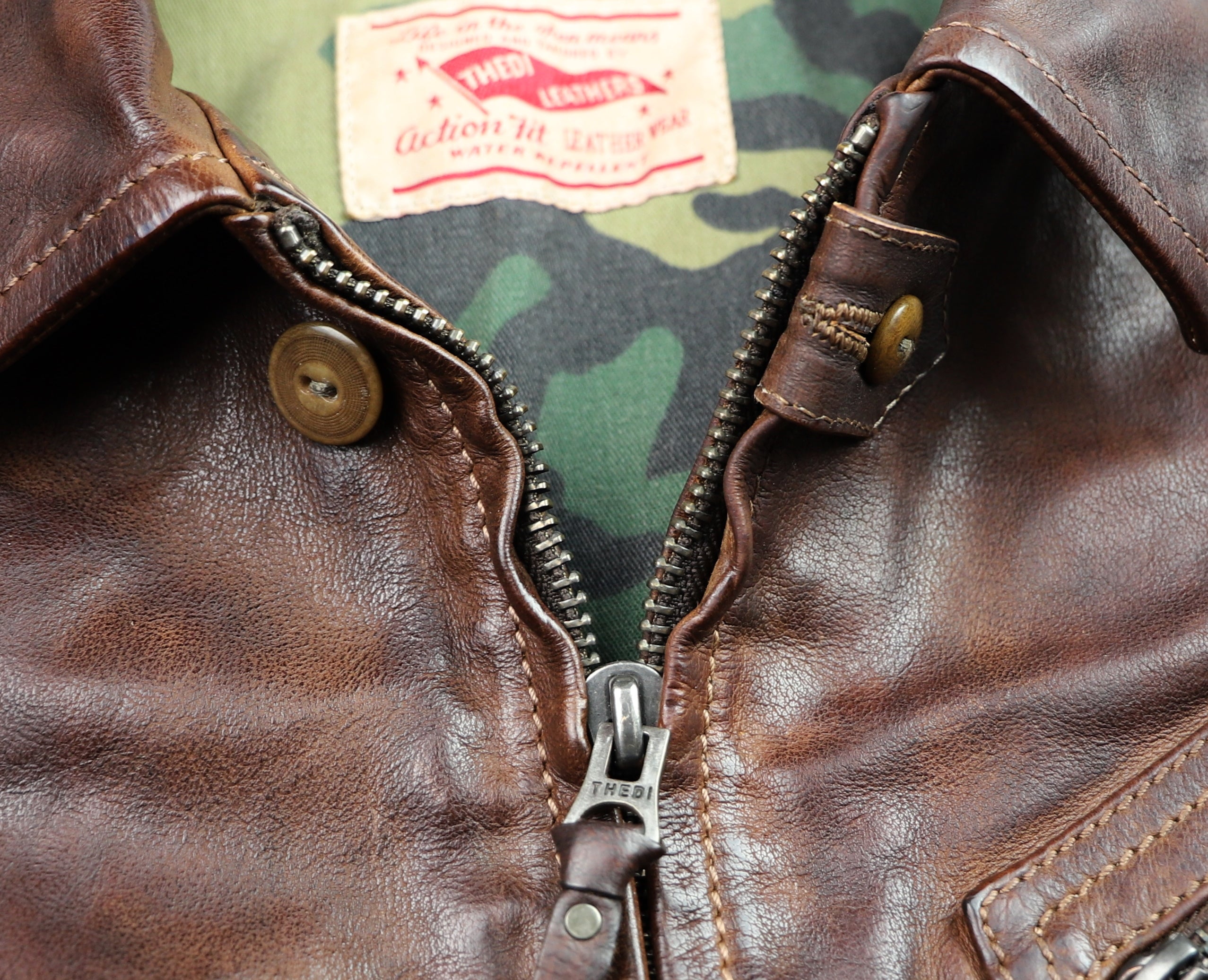 Thedi Aegean Half Belt, size XL, Hand-Dyed Cocoa Buffalo