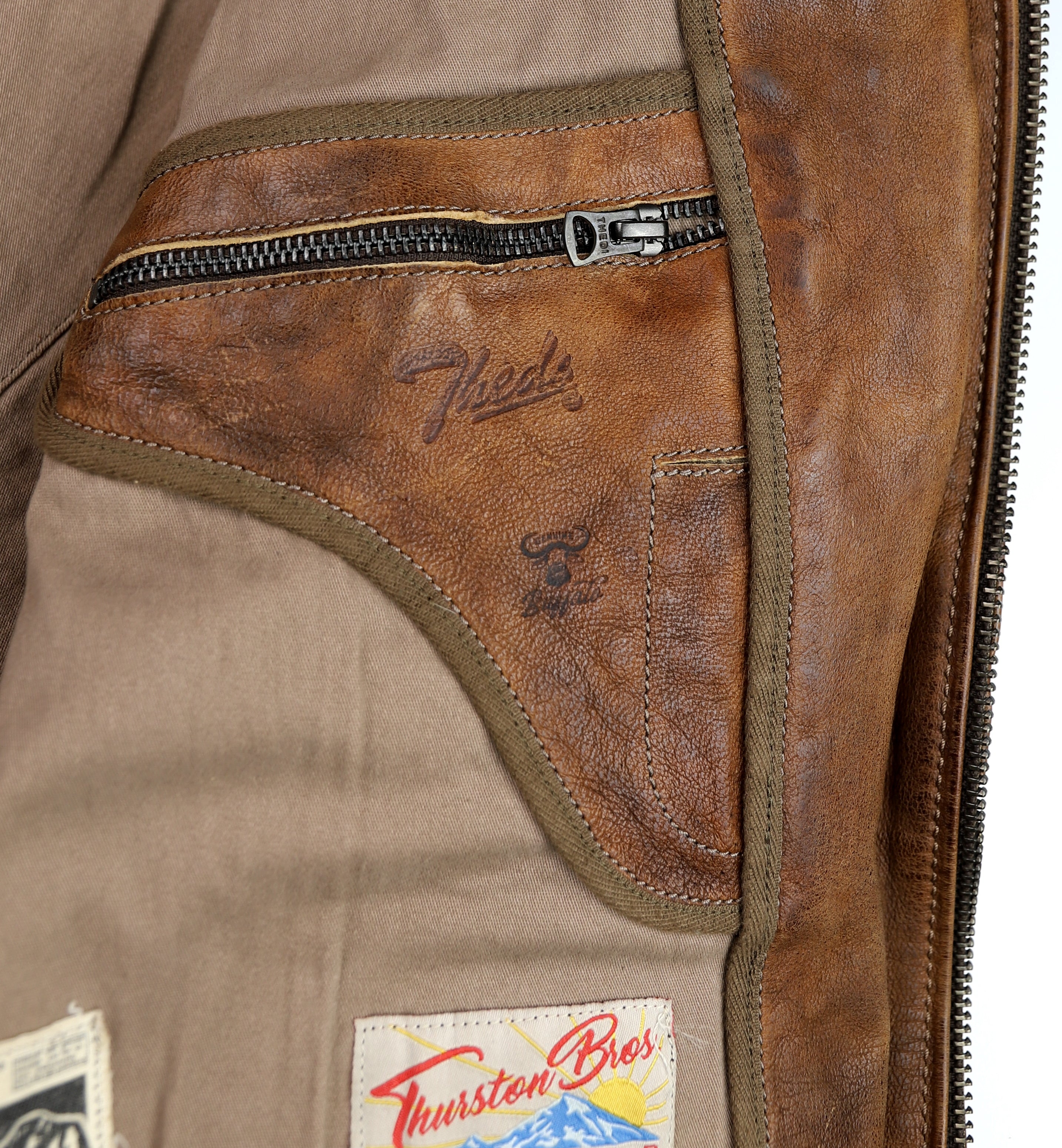 Thedi Aegean Half Belt, size Large, Light Brown Buffalo