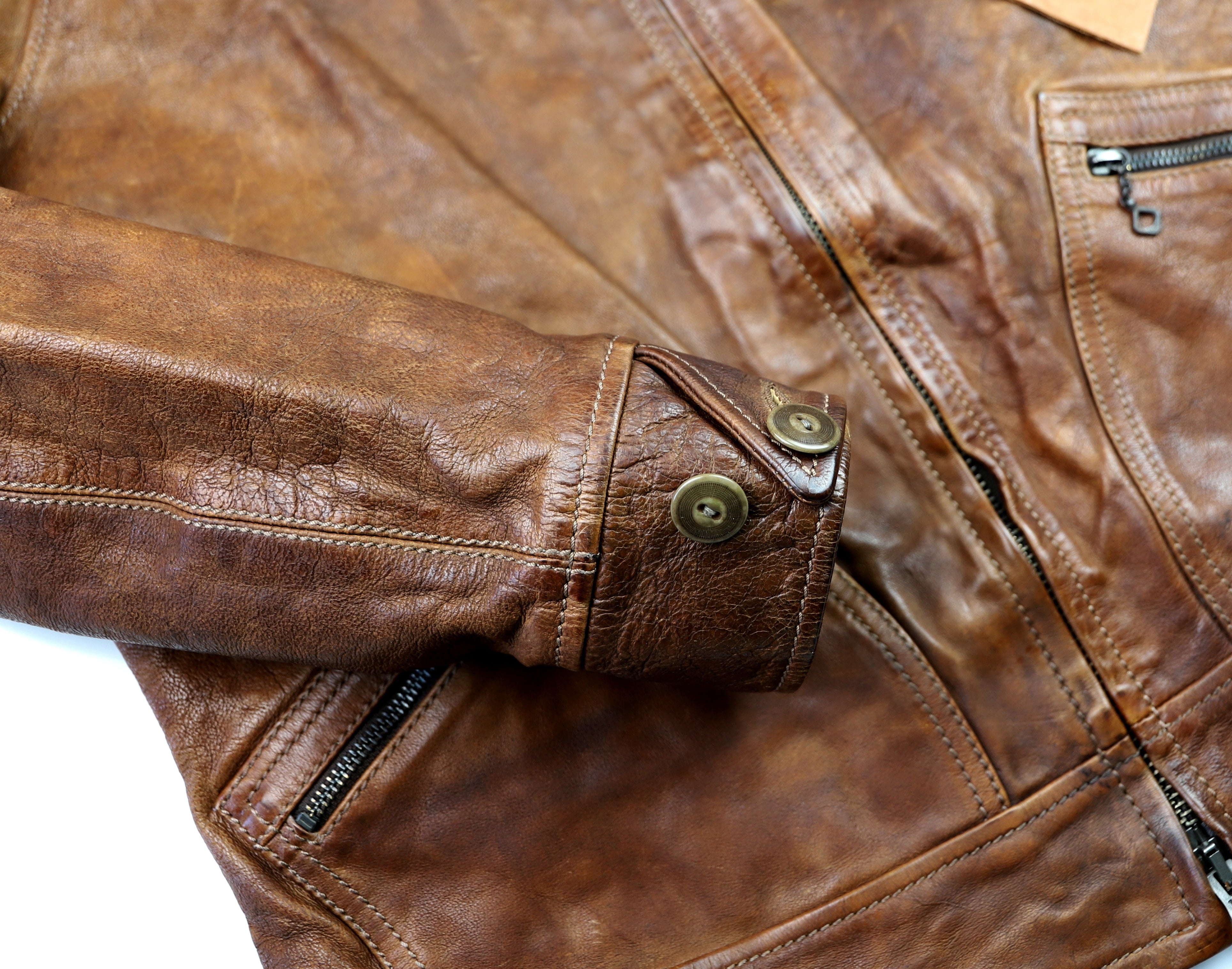 Thedi Aegean Half Belt, size Large, Light Brown Buffalo