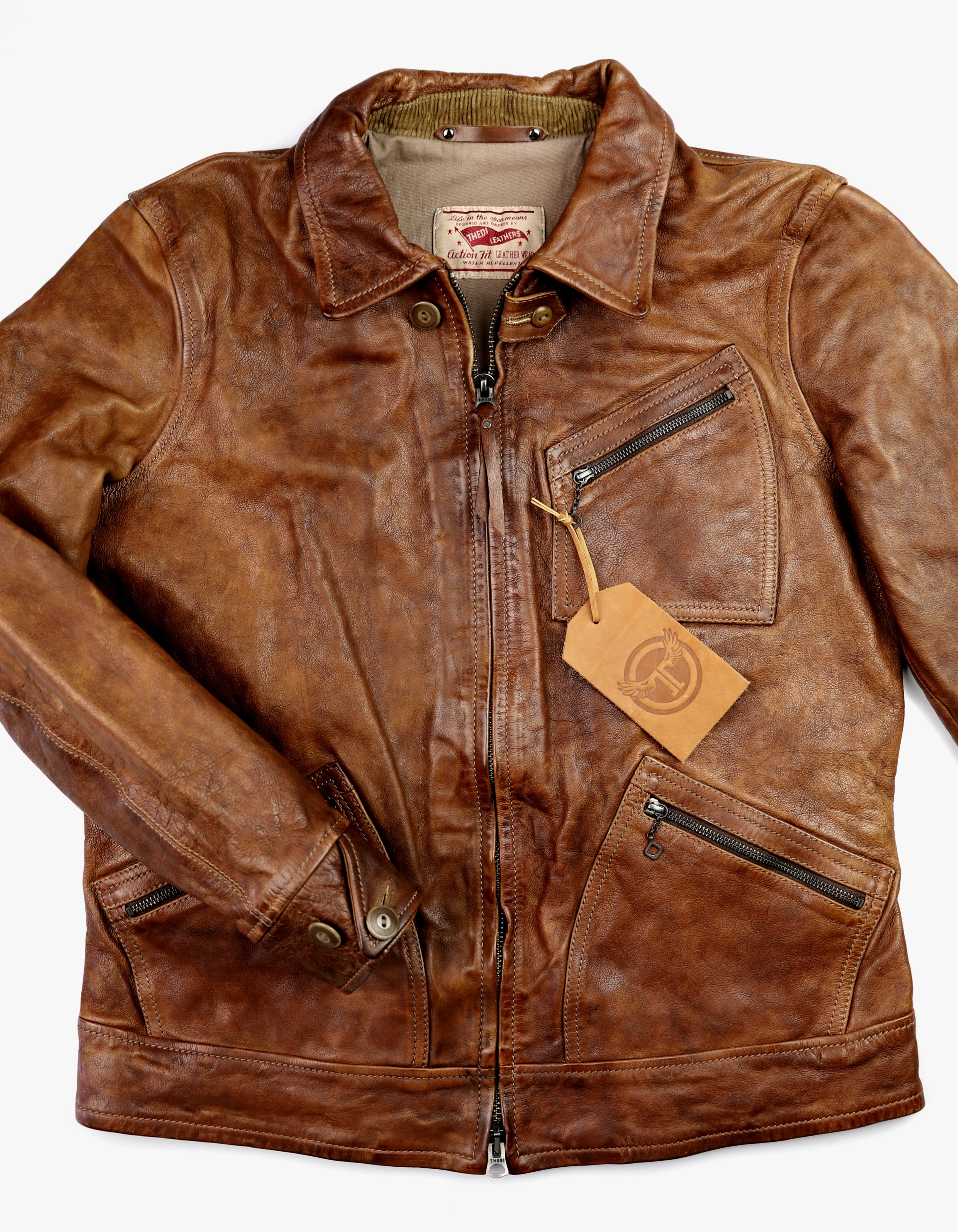 Thedi Aegean Half Belt, size Large, Light Brown Buffalo