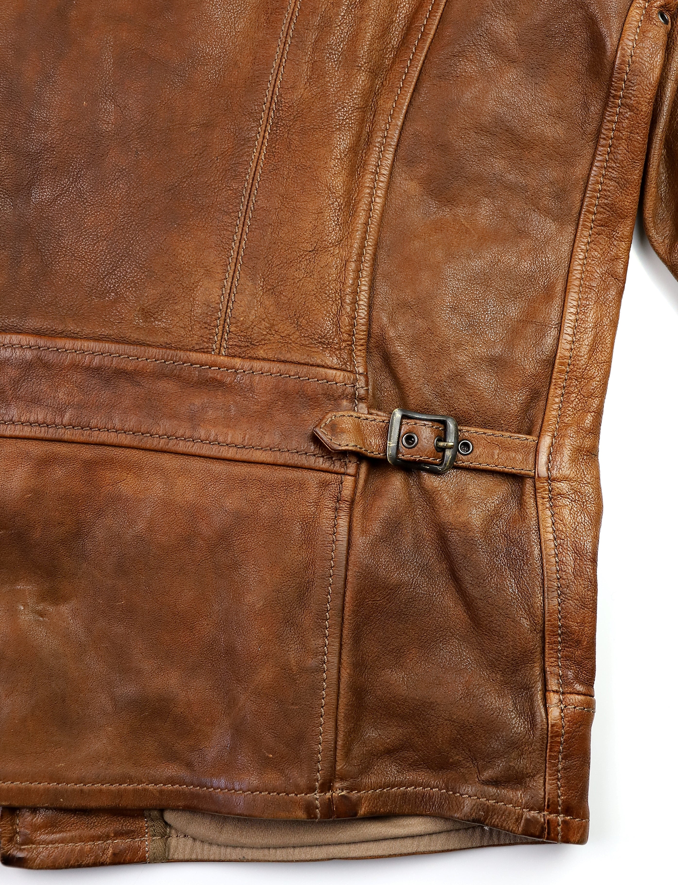 Thedi Aegean Half Belt, size Large, Light Brown Buffalo