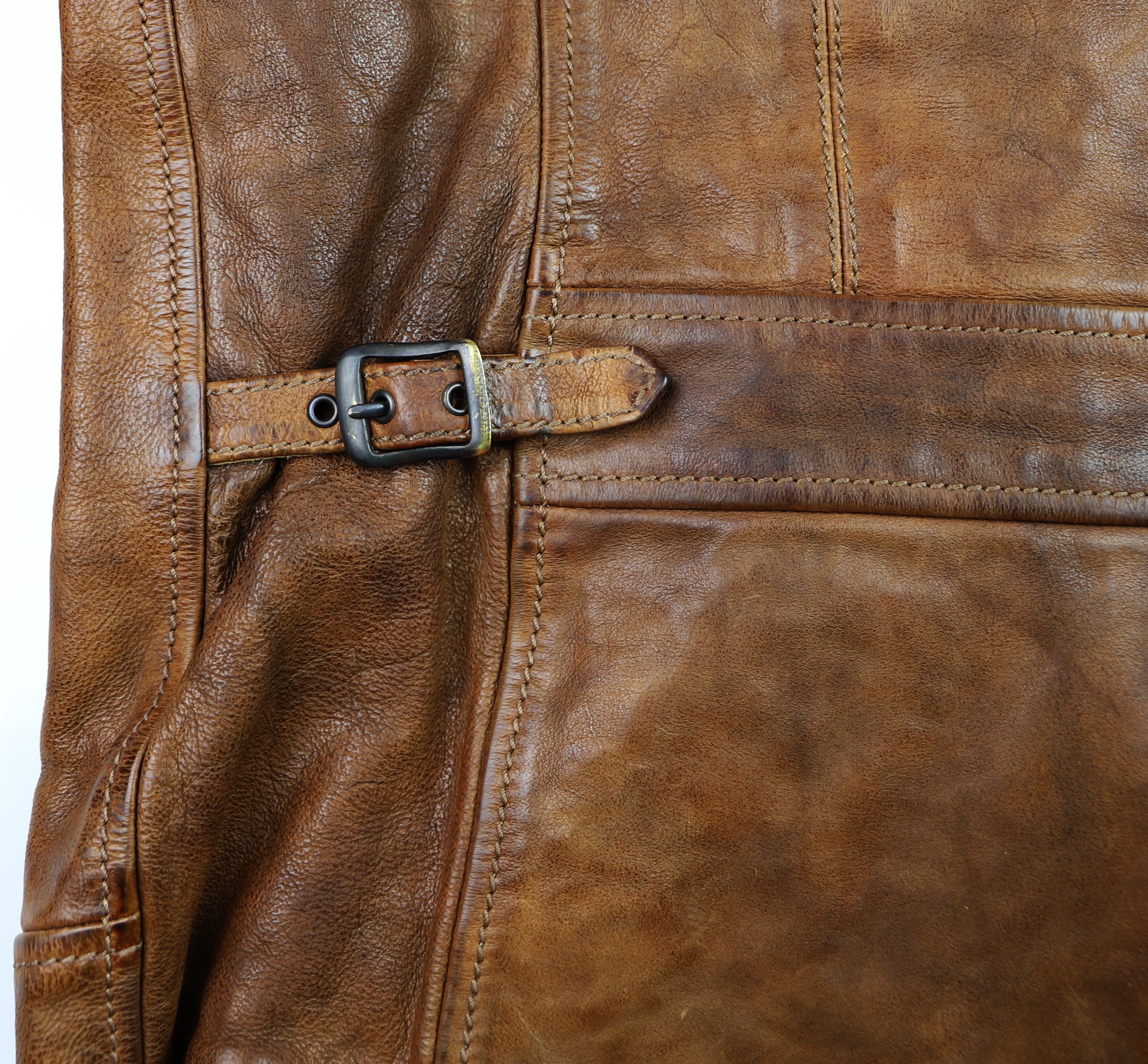 Thedi Aegean Half Belt, size XL, Light Brown Buffalo