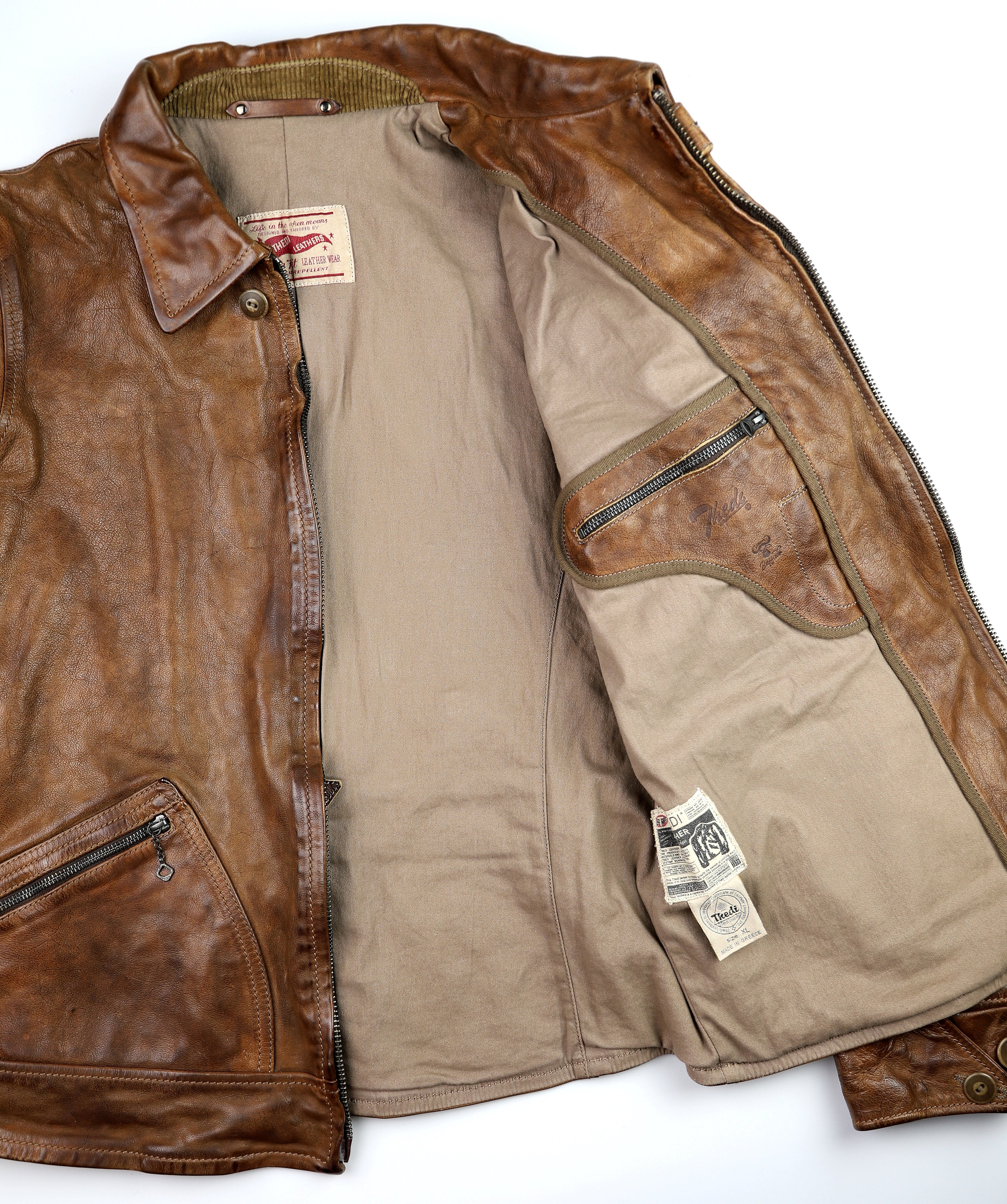 Thedi Aegean Half Belt, size XL, Light Brown Buffalo