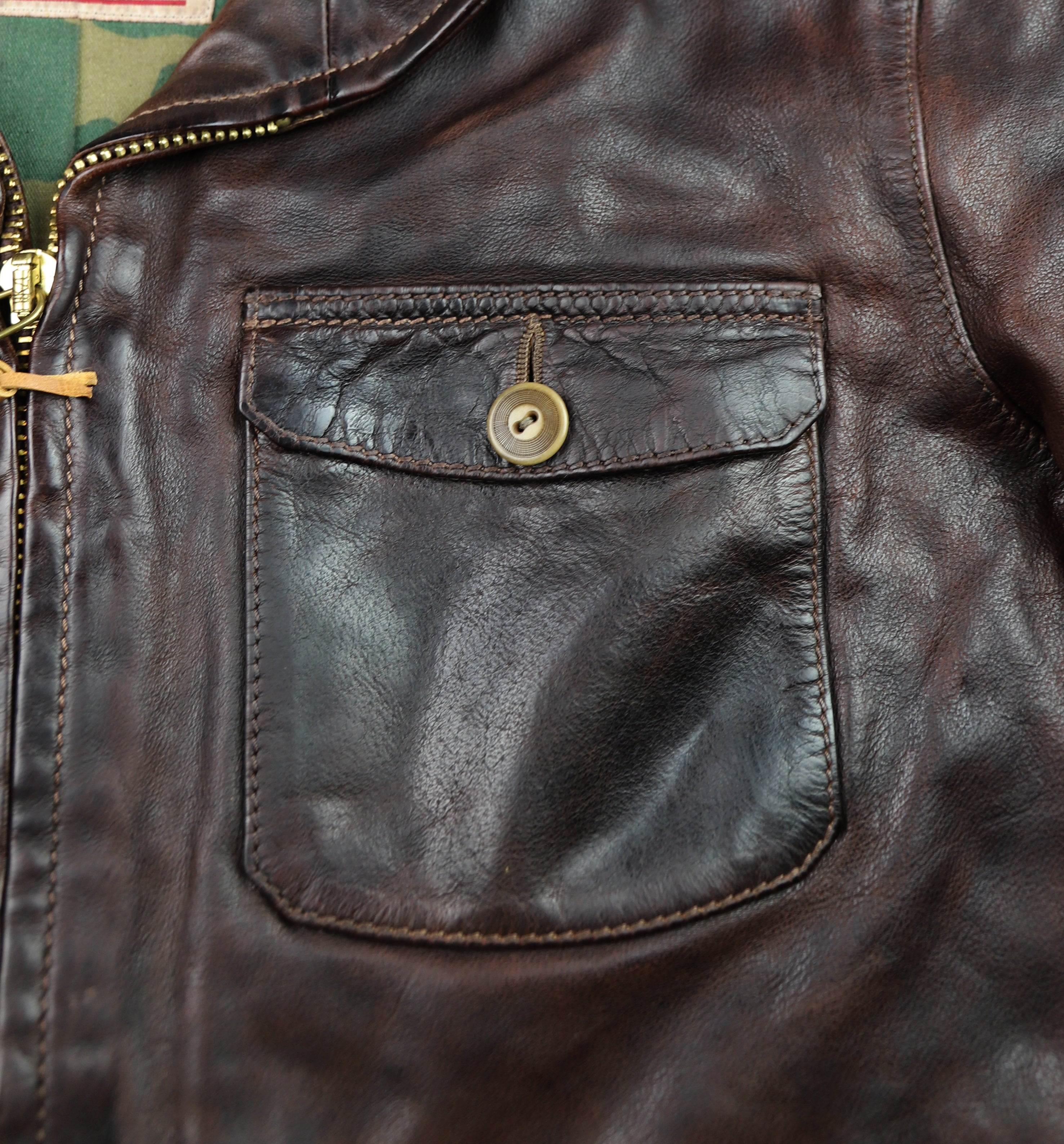 Thedi Atlas Deluxe Half Belt, size XXL, Hand Dyed Cocoa Buffalo