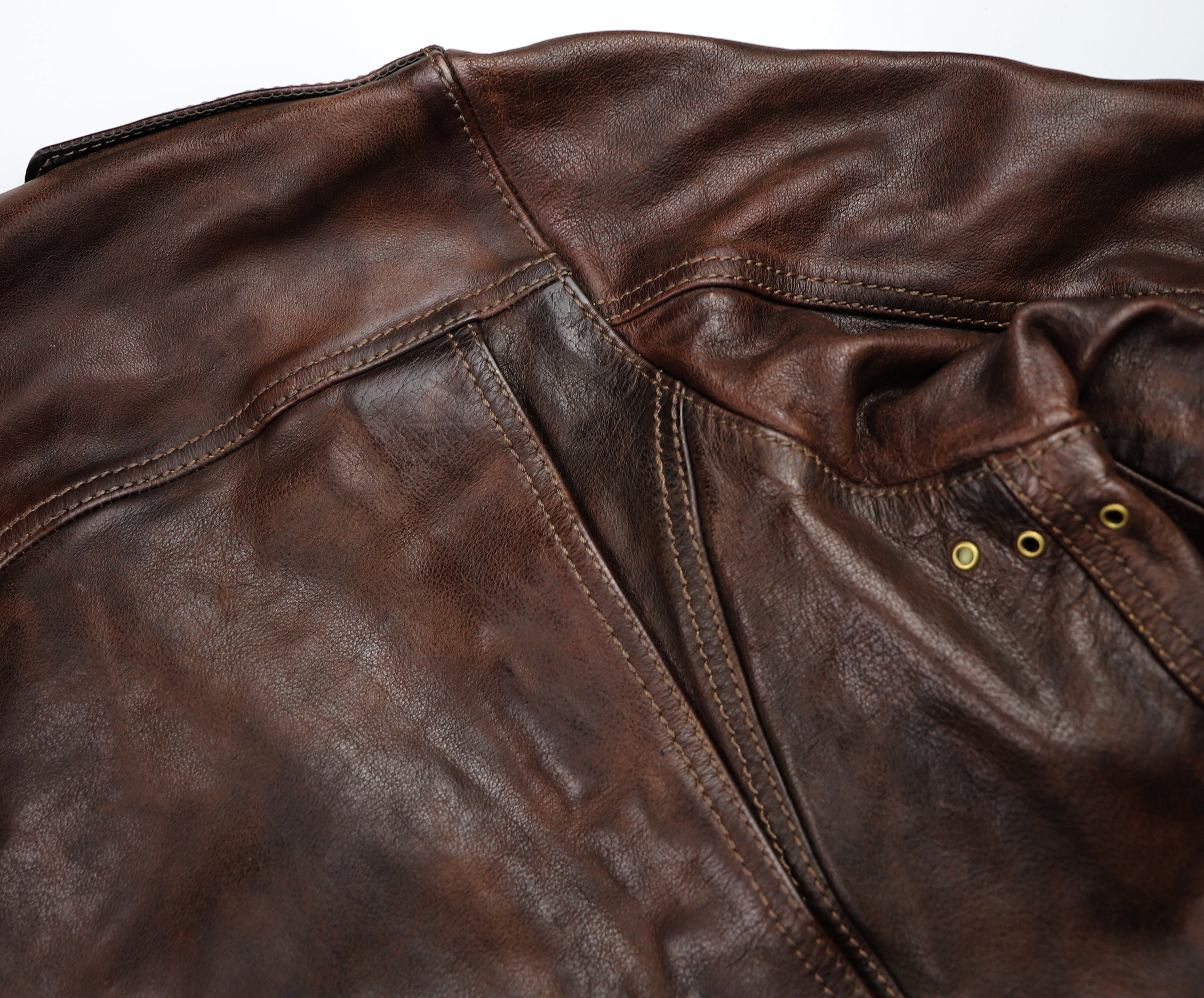 Thedi Atlas Deluxe Half Belt, size XXL, Hand Dyed Cocoa Buffalo