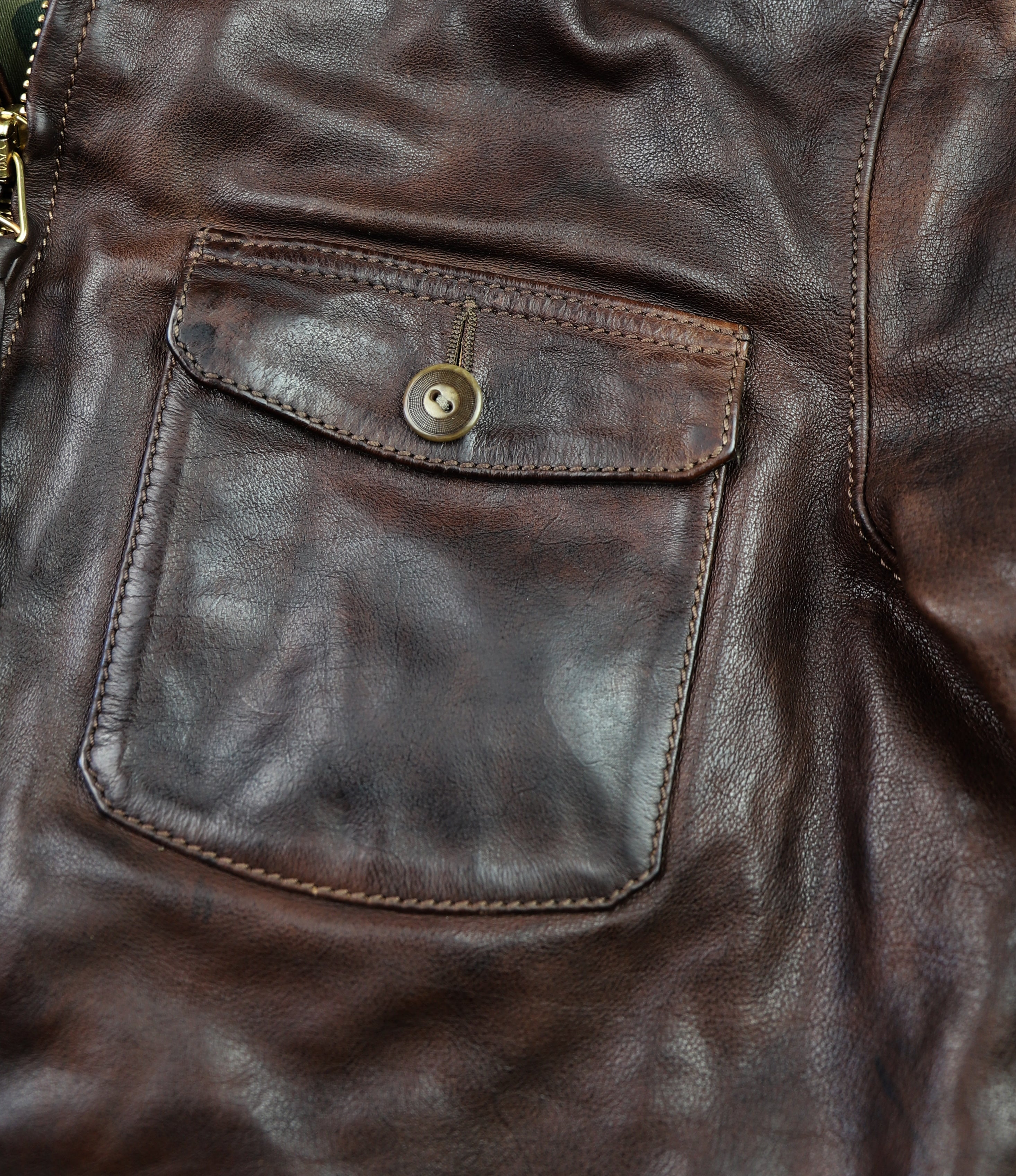 Thedi Atlas Deluxe Half Belt, size XL, Hand Dyed Cocoa Buffalo