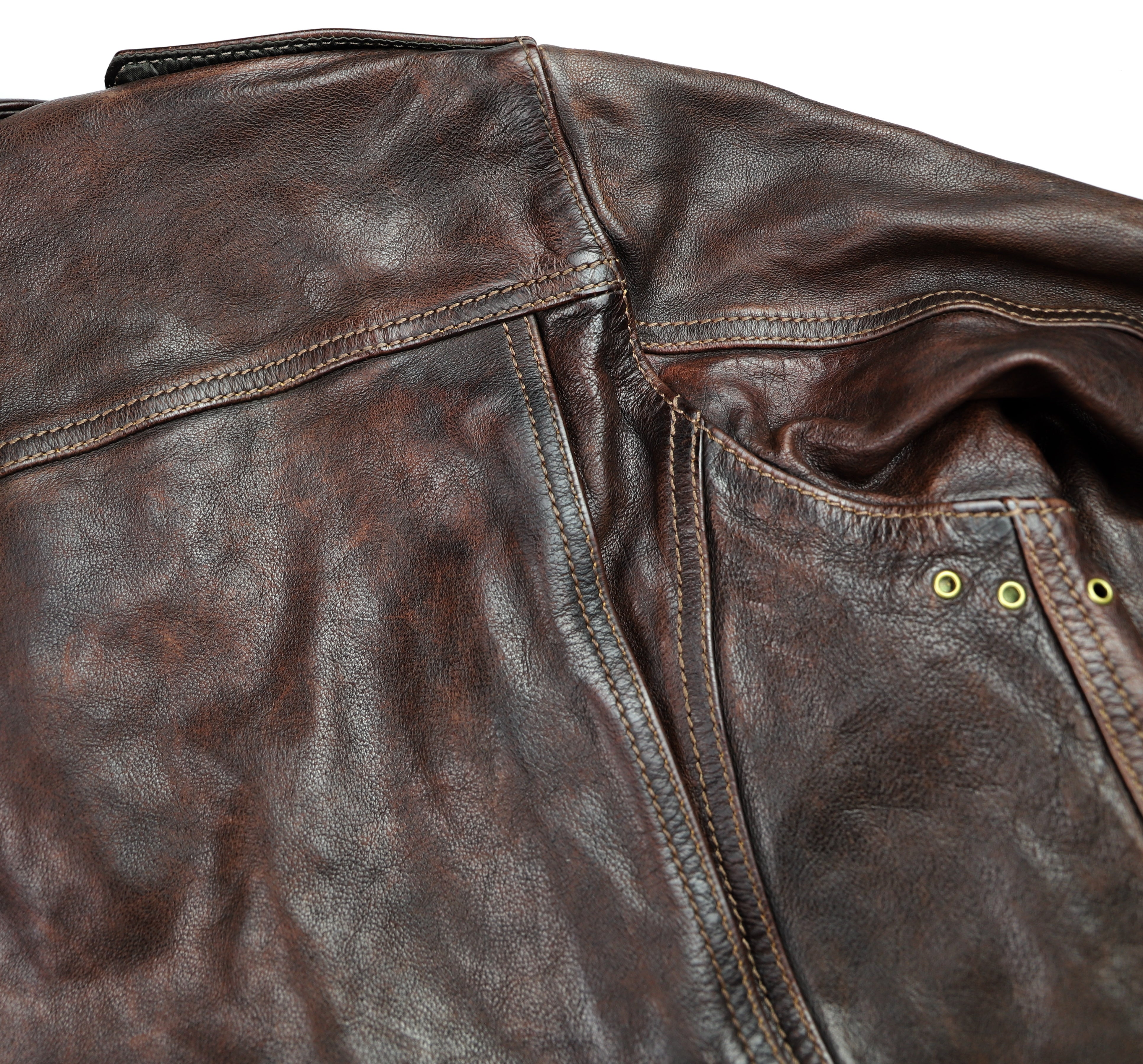 Thedi Atlas Deluxe Half Belt, size Large, Hand Dyed Cocoa Buffalo