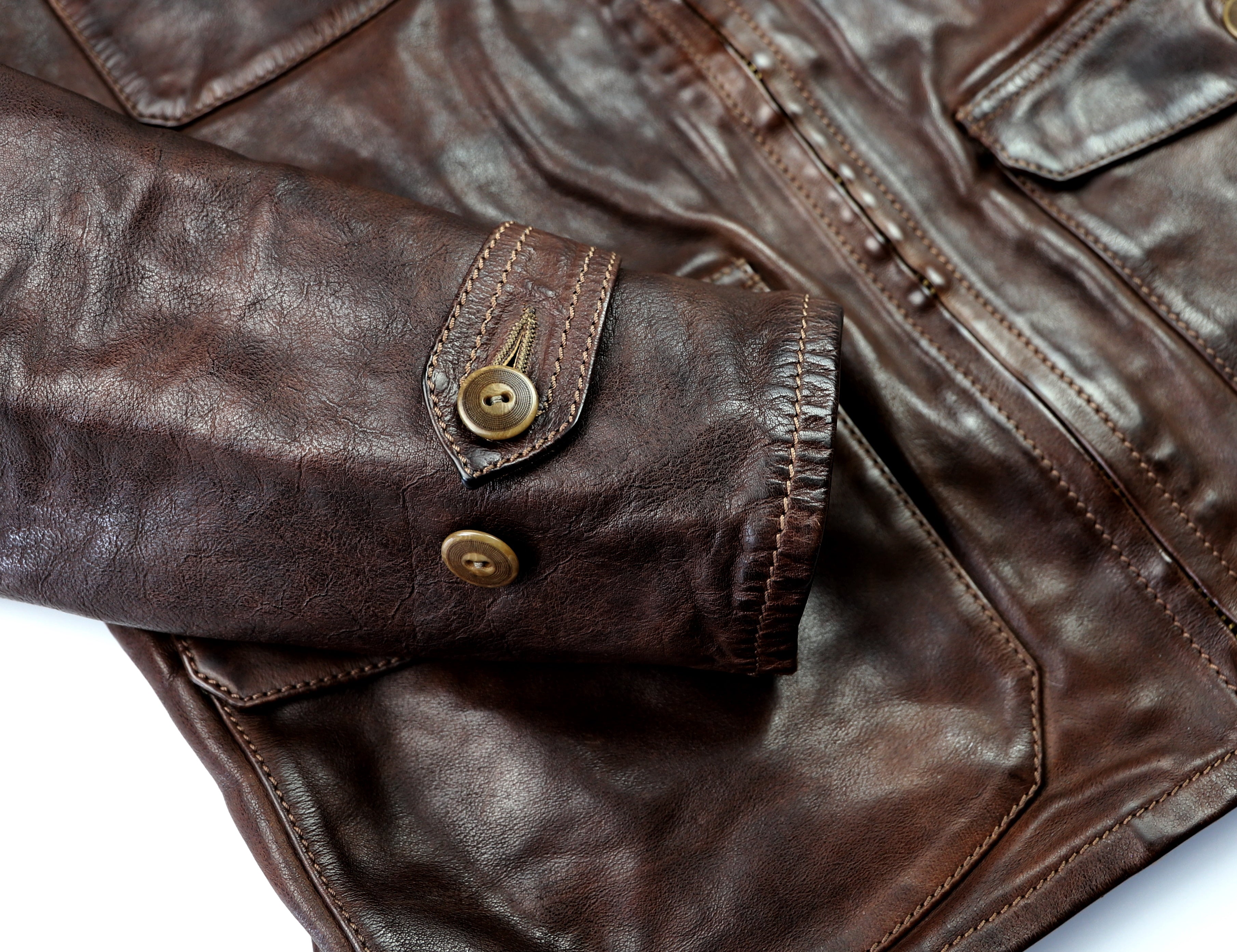 Thedi Atlas Deluxe Half Belt, size Large, Hand Dyed Cocoa Buffalo