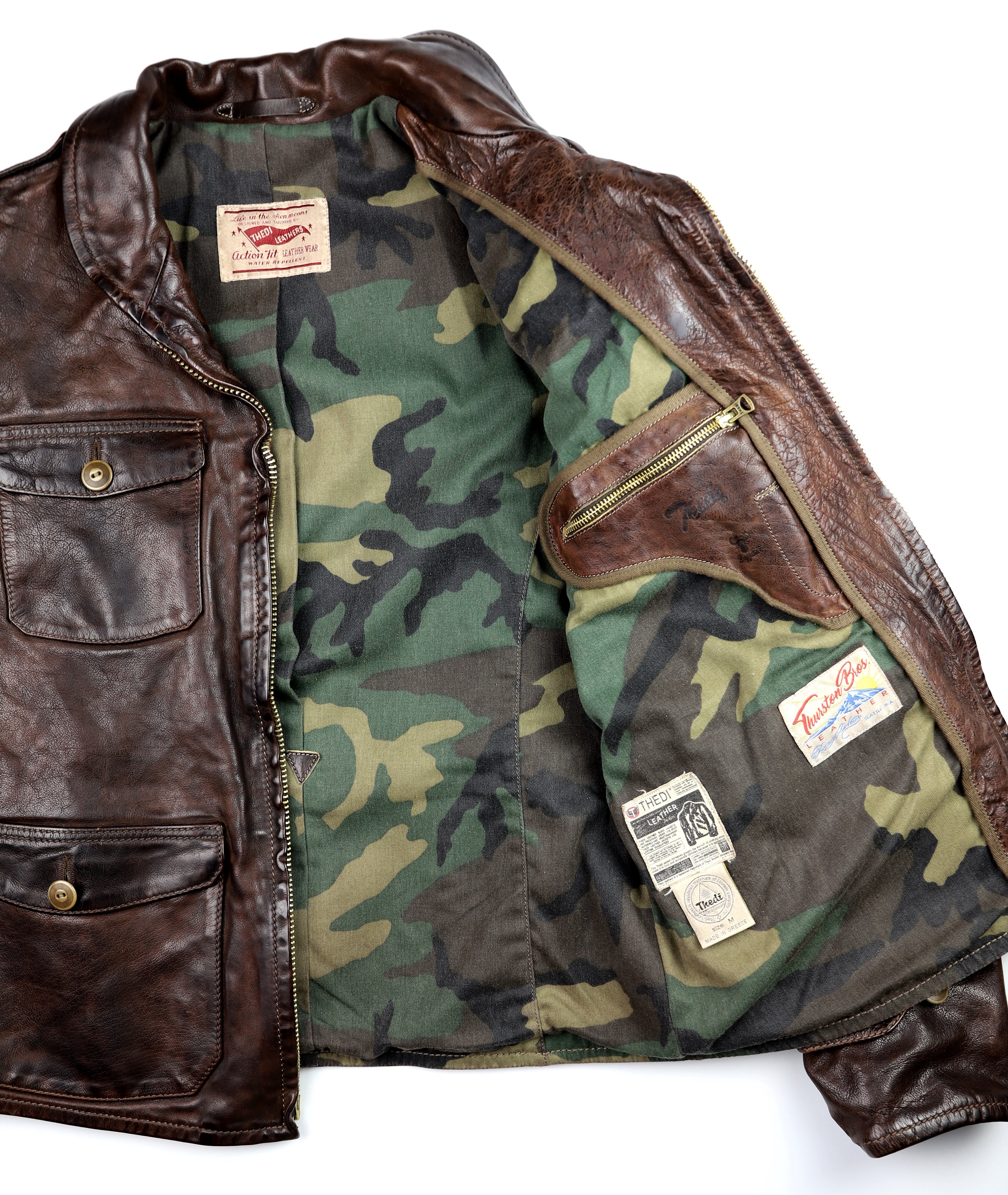 Thedi Atlas Deluxe Half Belt, size Medium, Hand Dyed Cocoa Buffalo