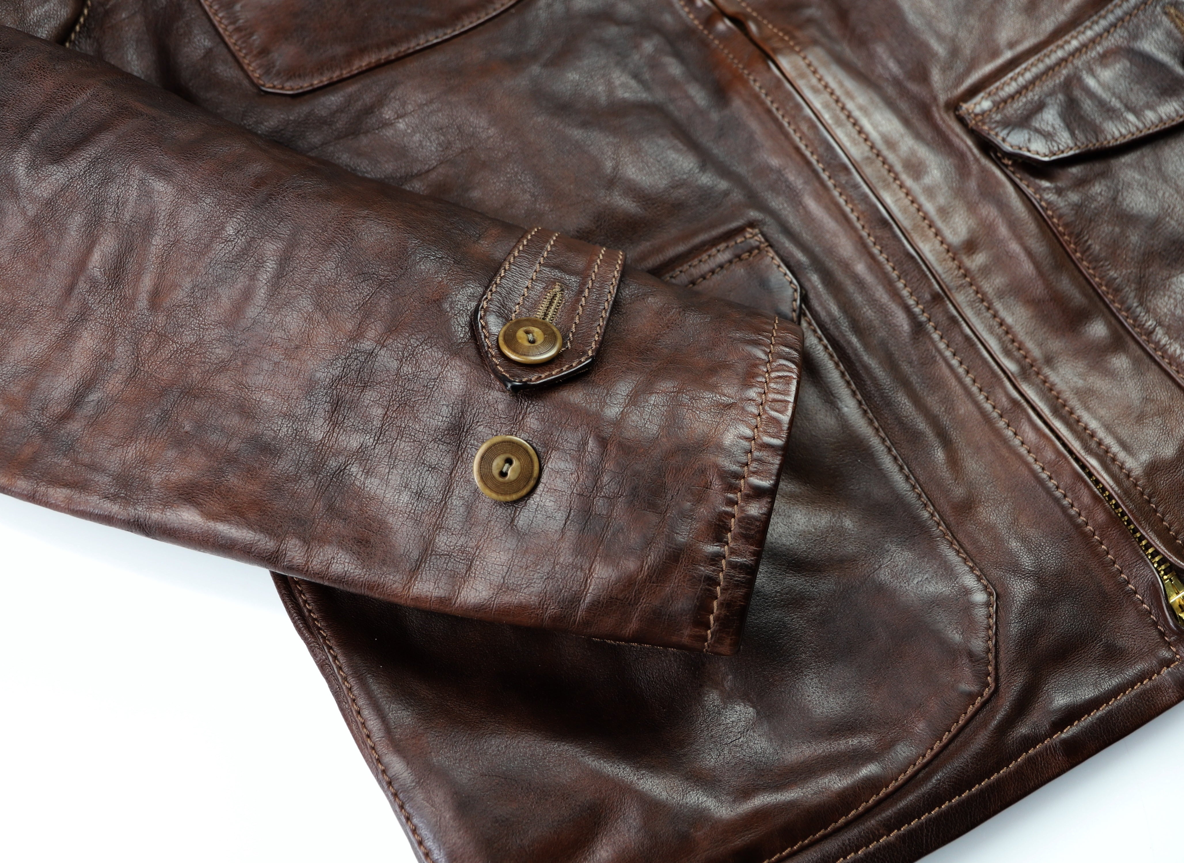 Thedi Atlas Deluxe Half Belt, size Medium, Hand Dyed Cocoa Buffalo